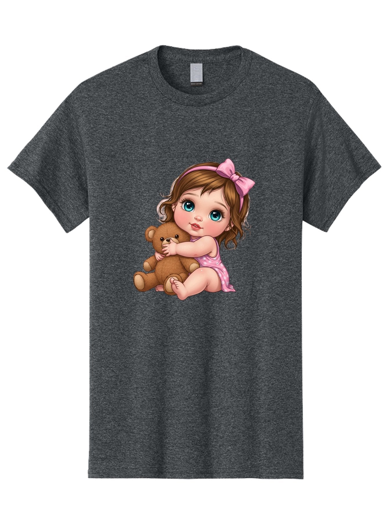 Little-Girl-Hugging-Teddy-Bear Men'S Graphic Tee, 100% Cotton, Comfortable Casual Summer Wear, Machine Washable, Vintage Camera, Old Camera, Antique Camera, Black Camera, Classic Photography, Photography Equipment, Nostalgic Device, Bak821 9