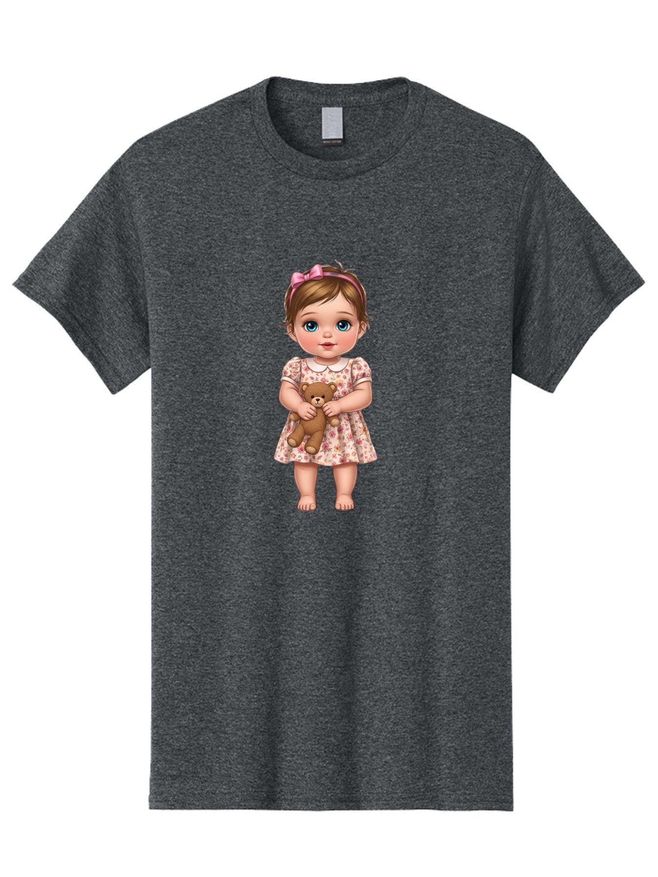 Little-Girl-With-Teddy-Bear-1 Men'S Graphic Tee, 100% Cotton, Comfortable Casual Summer Wear, Machine Washable, Vintage Camera, Old Camera, Antique Camera, Black Camera, Classic Photography, Photography Equipment, Nostalgic Device, Bak825 4