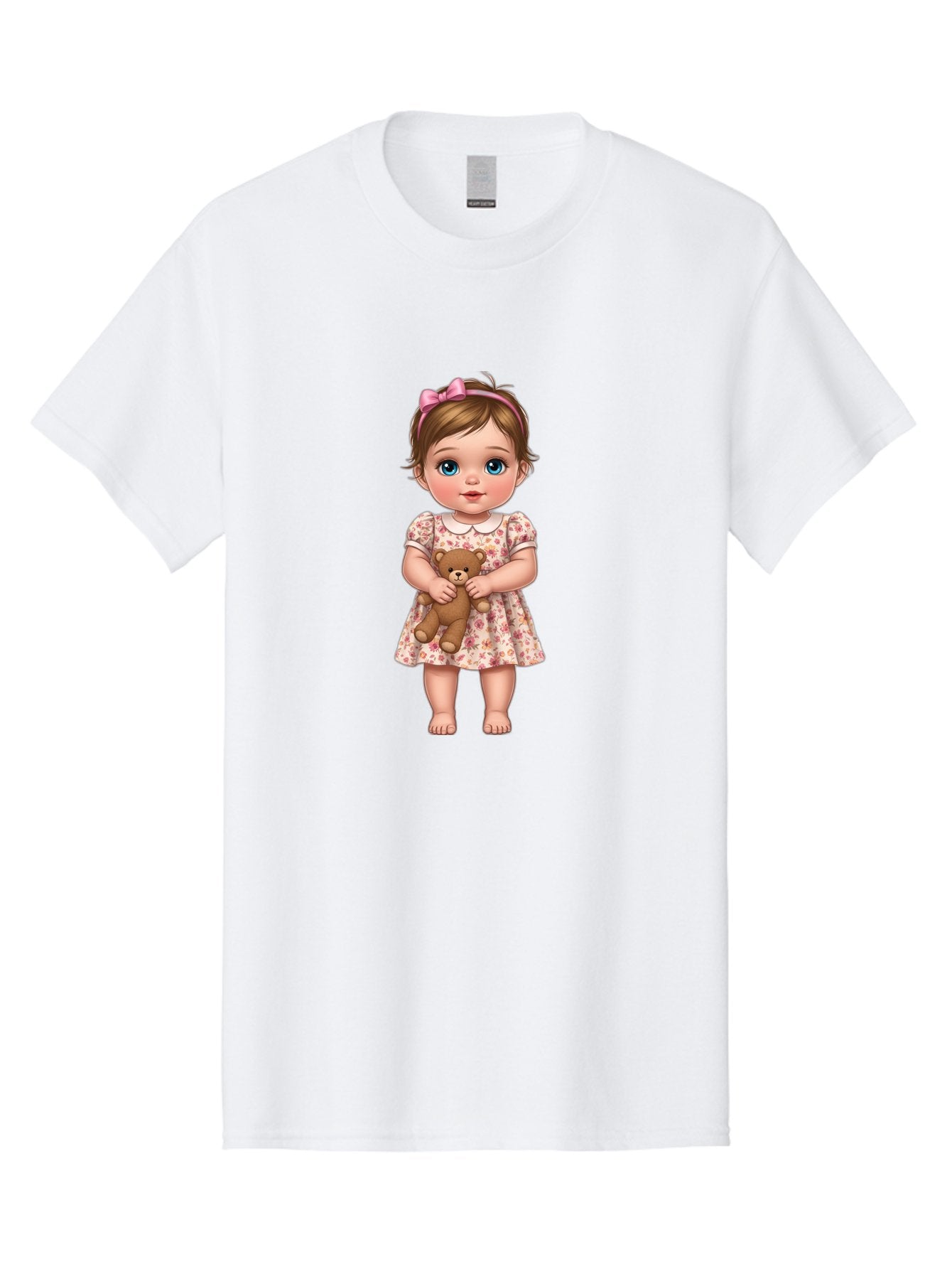 Little-Girl-With-Teddy-Bear-1 Men'S Graphic Tee, 100% Cotton, Comfortable Casual Summer Wear, Machine Washable, Vintage Camera, Old Camera, Antique Camera, Black Camera, Classic Photography, Photography Equipment, Nostalgic Device, Bak825 10