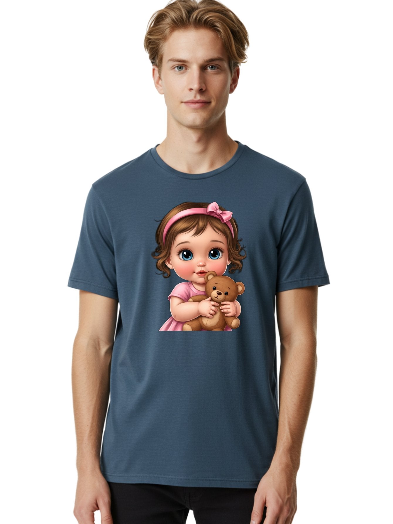 Little-Girl-With-Teddy-Bear Men'S Graphic Tee, 100% Cotton, Comfortable Casual Summer Wear, Machine Washable, Vintage Camera, Old Camera, Antique Camera, Black Camera, Classic Photography, Photography Equipment, Nostalgic Device, Film Camera, Bak826 23