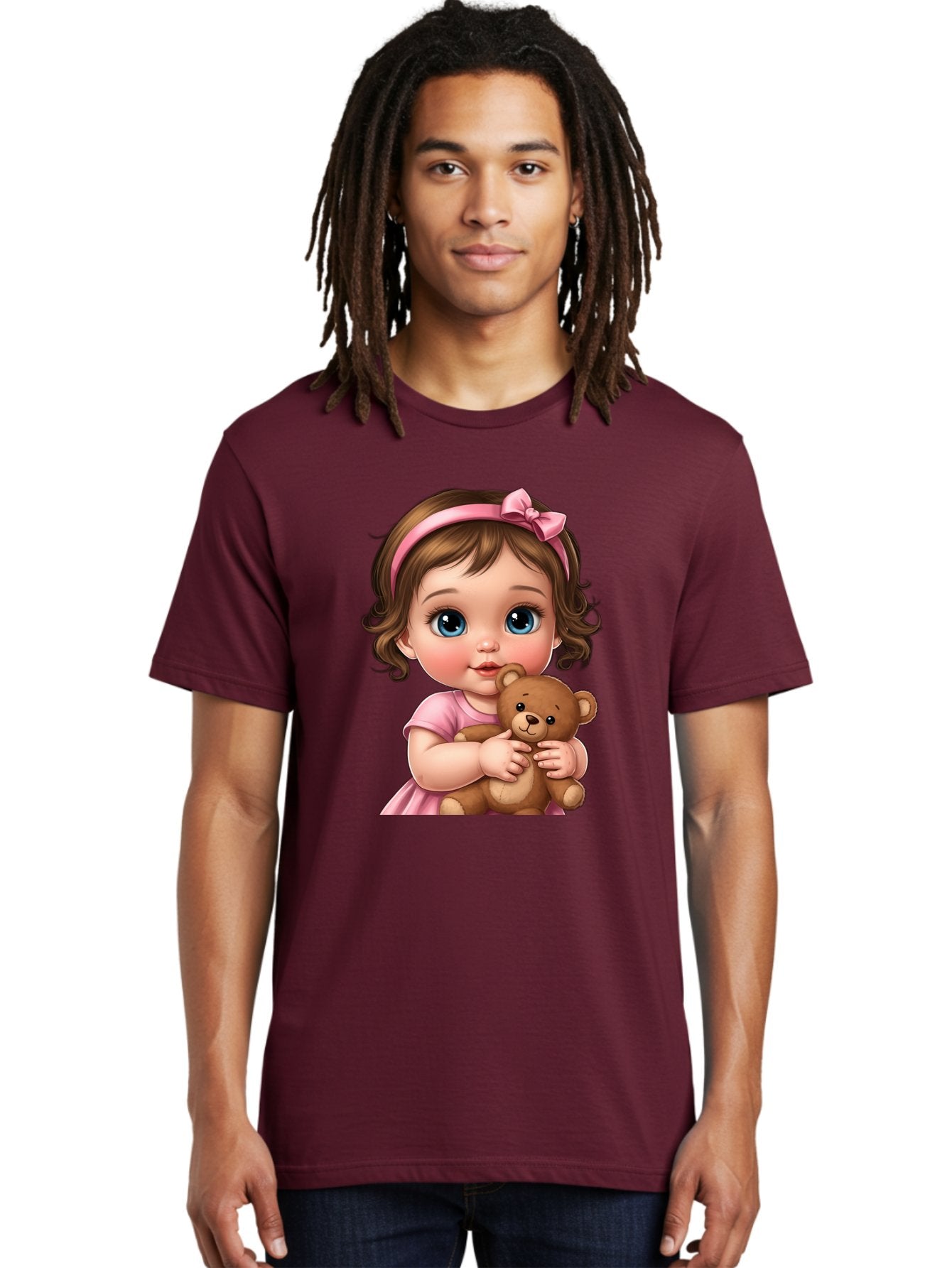 Little-Girl-With-Teddy-Bear Men'S Graphic Tee, 100% Cotton, Comfortable Casual Summer Wear, Machine Washable, Vintage Camera, Old Camera, Antique Camera, Black Camera, Classic Photography, Photography Equipment, Nostalgic Device, Film Camera, Bak826 30