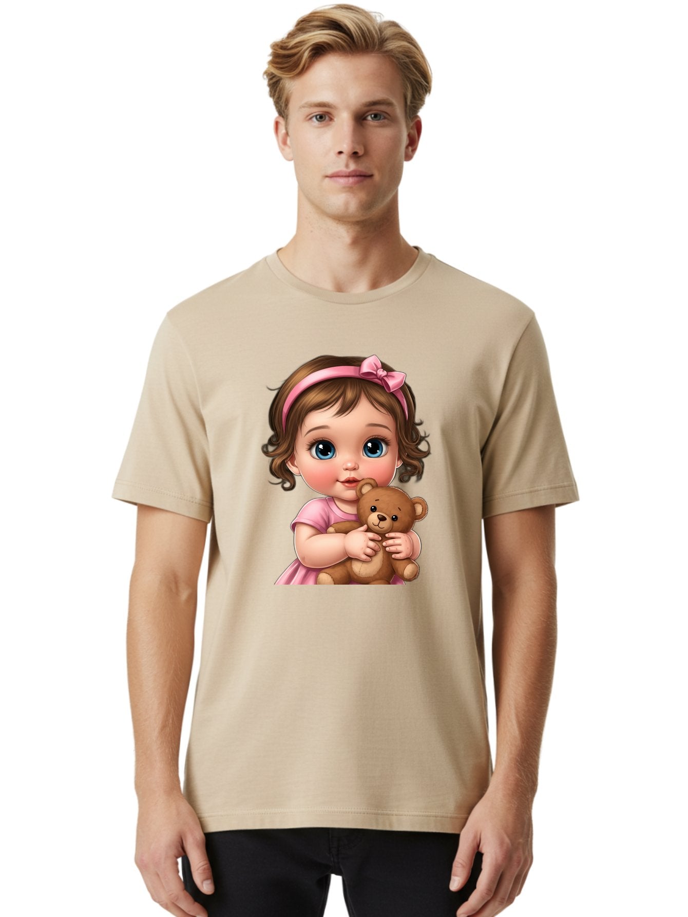 Little-Girl-With-Teddy-Bear Men'S Graphic Tee, 100% Cotton, Comfortable Casual Summer Wear, Machine Washable, Vintage Camera, Old Camera, Antique Camera, Black Camera, Classic Photography, Photography Equipment, Nostalgic Device, Film Camera, Bak826 17