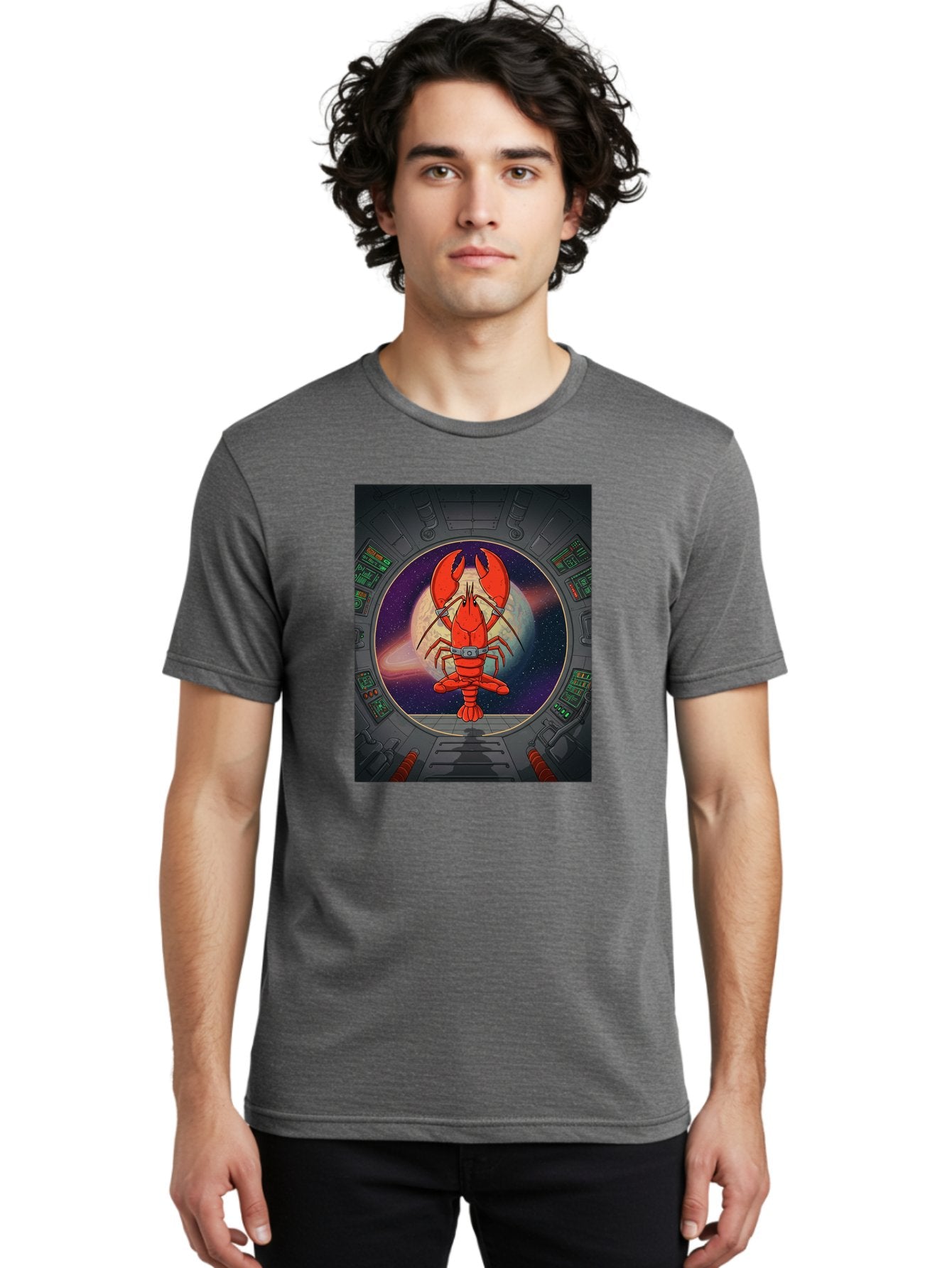 Lobster-In-Space Men'S Graphic Tee, 100% Cotton, Comfortable Casual Summer Wear, Machine Washable, Vintage Camera, Old Camera, Antique Camera, Black Camera, Classic Photography, Photography Equipment, Nostalgic Device, Film Camera, Camera Art Bak832 30