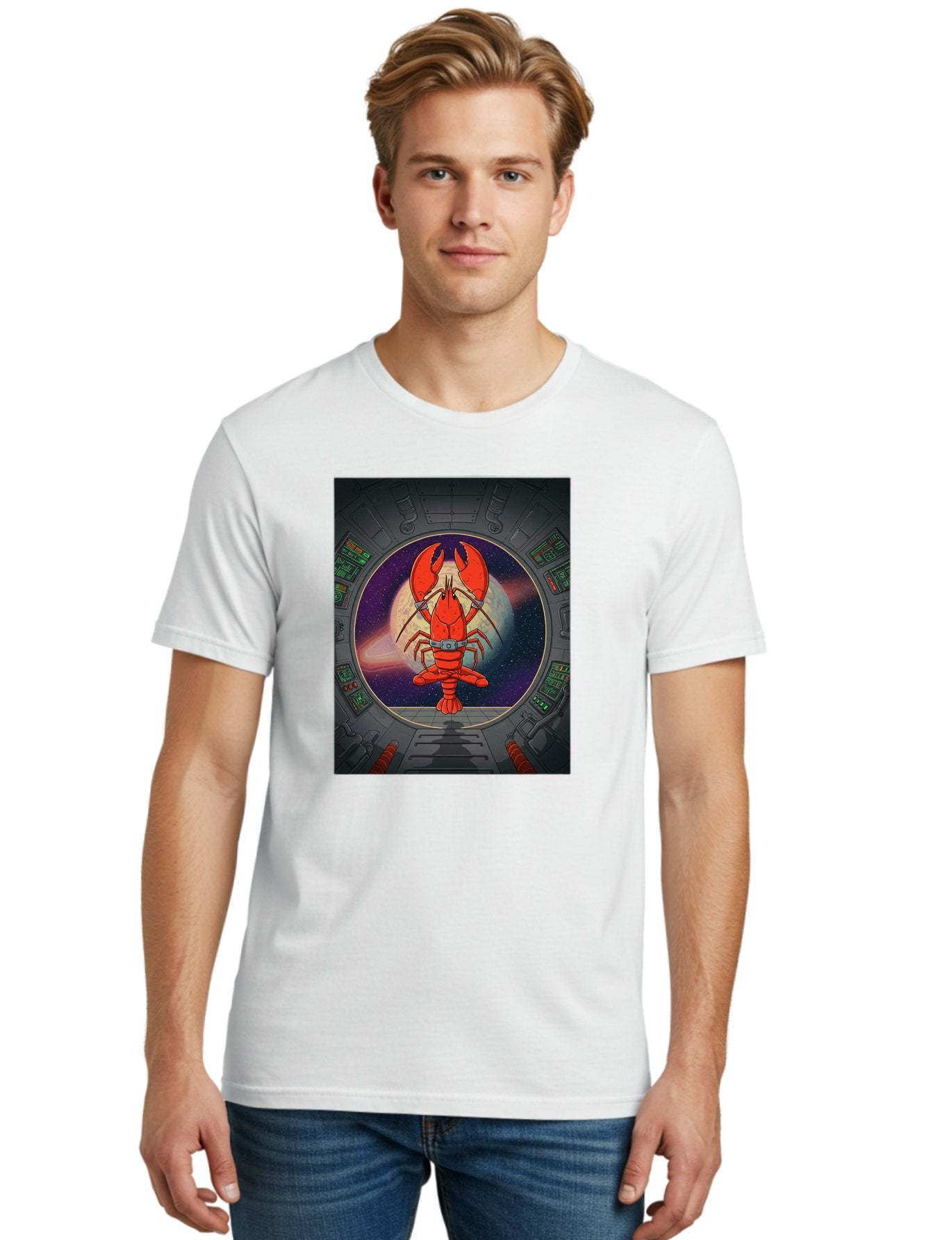 Lobster-In-Space Men'S Graphic Tee, 100% Cotton, Comfortable Casual Summer Wear, Machine Washable, Vintage Camera, Old Camera, Antique Camera, Black Camera, Classic Photography, Photography Equipment, Nostalgic Device, Film Camera, Camera Art Bak832 16