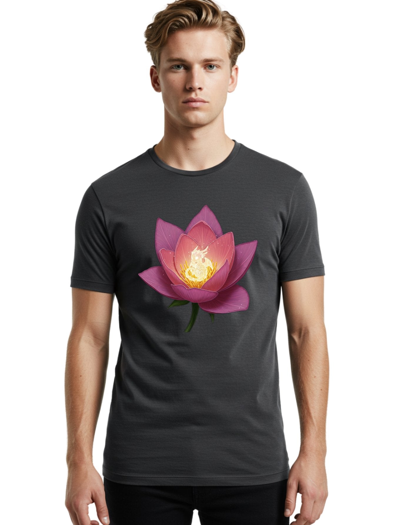 Lotus-Flower Men'S Graphic Tee, 100% Cotton, Comfortable Casual Summer Wear, Machine Washable, Vintage Camera, Old Camera, Antique Camera, Black Camera, Classic Photography, Photography Equipment, Nostalgic Device, Film Camera, Camera Art Bak841 30