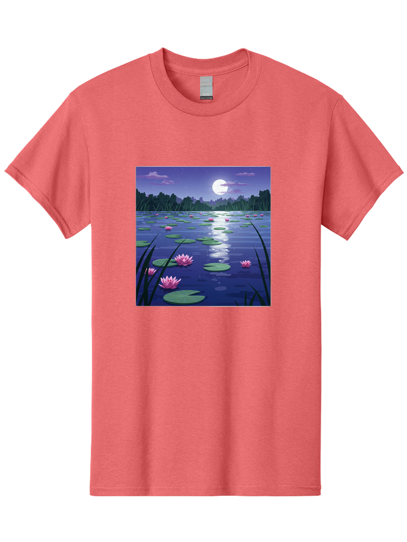 Lotus-Flowers-Under-Moonlight Men'S Graphic Tee, 100% Cotton, Comfortable Casual Summer Wear, Machine Washable, Vintage Camera, Old Camera, Antique Camera, Black Camera, Classic Photography, Photography Equipment, Nostalgic Device, Bak842 10
