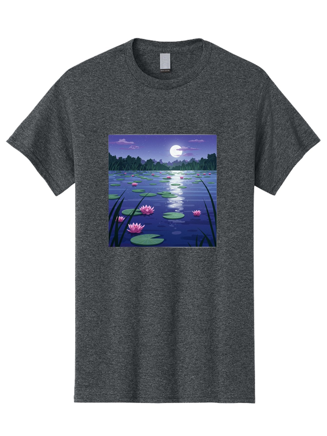 Lotus-Flowers-Under-Moonlight Men'S Graphic Tee, 100% Cotton, Comfortable Casual Summer Wear, Machine Washable, Vintage Camera, Old Camera, Antique Camera, Black Camera, Classic Photography, Photography Equipment, Nostalgic Device, Bak842 13