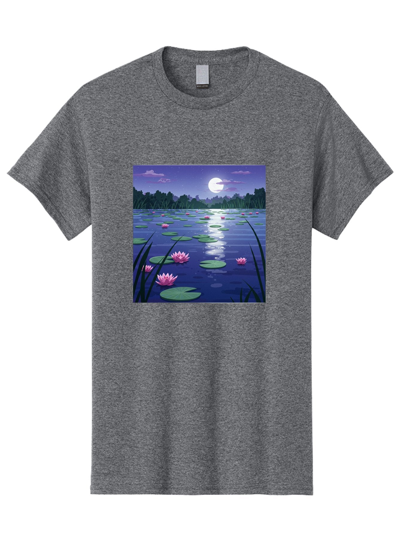 Lotus-Flowers-Under-Moonlight Men'S Graphic Tee, 100% Cotton, Comfortable Casual Summer Wear, Machine Washable, Vintage Camera, Old Camera, Antique Camera, Black Camera, Classic Photography, Photography Equipment, Nostalgic Device, Bak842 14