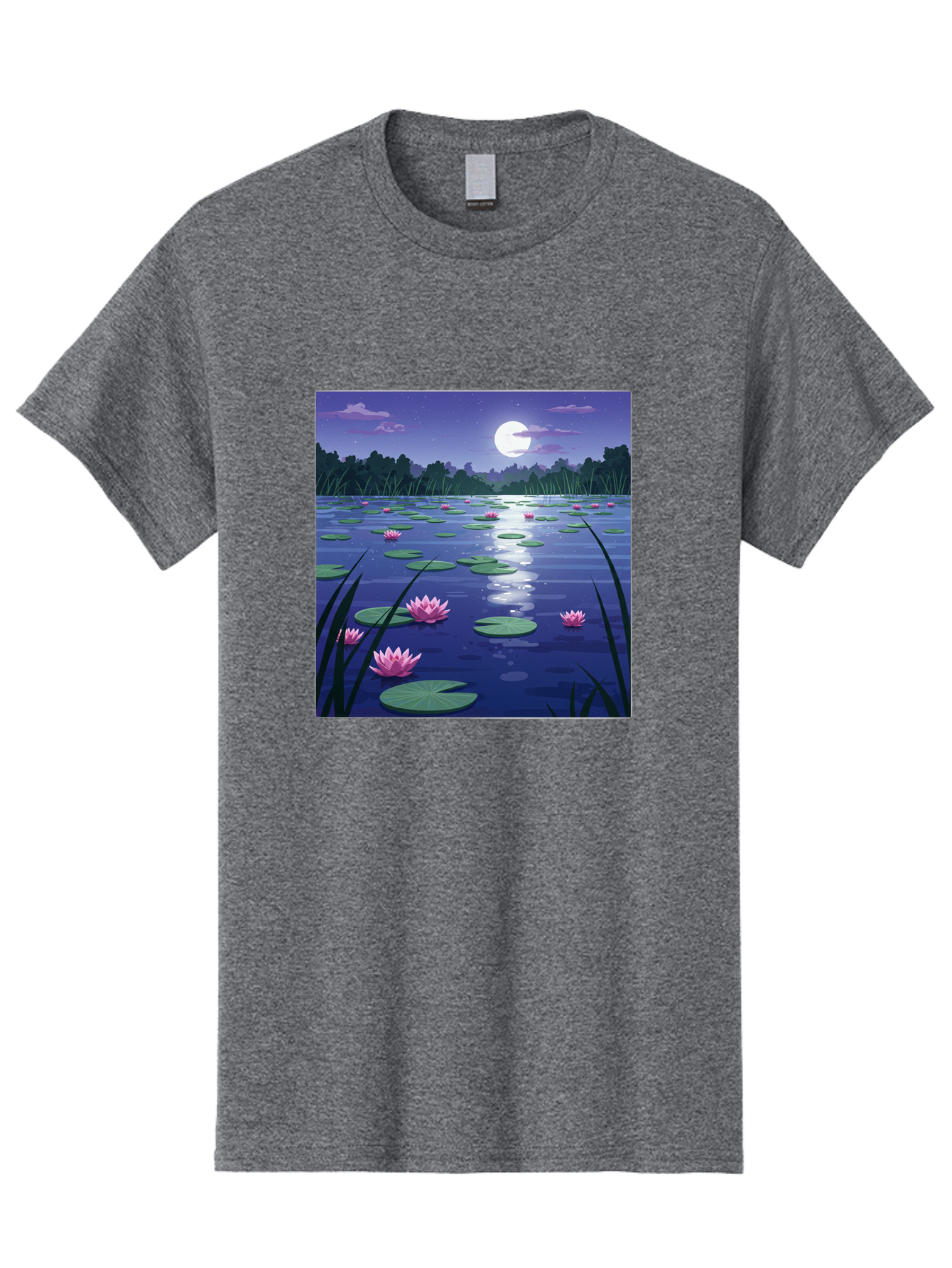 Lotus-Flowers-Under-Moonlight Men'S Graphic Tee, 100% Cotton, Comfortable Casual Summer Wear, Machine Washable, Vintage Camera, Old Camera, Antique Camera, Black Camera, Classic Photography, Photography Equipment, Nostalgic Device, Bak842
