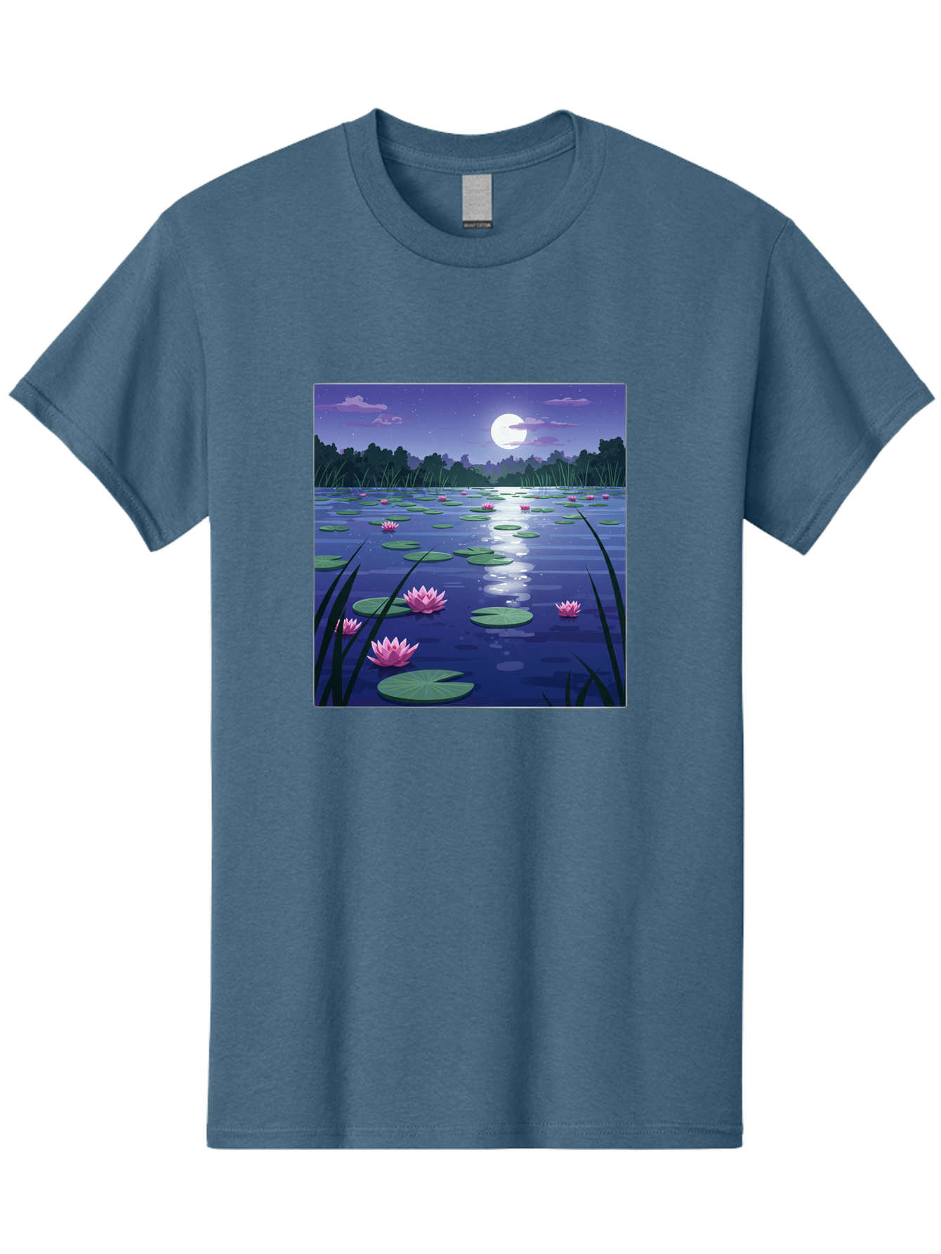 Lotus-Flowers-Under-Moonlight Men'S Graphic Tee, 100% Cotton, Comfortable Casual Summer Wear, Machine Washable, Vintage Camera, Old Camera, Antique Camera, Black Camera, Classic Photography, Photography Equipment, Nostalgic Device, Bak842 13