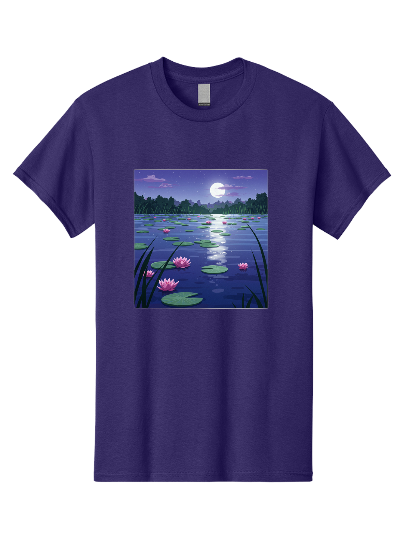 Lotus-Flowers-Under-Moonlight Men'S Graphic Tee, 100% Cotton, Comfortable Casual Summer Wear, Machine Washable, Vintage Camera, Old Camera, Antique Camera, Black Camera, Classic Photography, Photography Equipment, Nostalgic Device, Bak842 3
