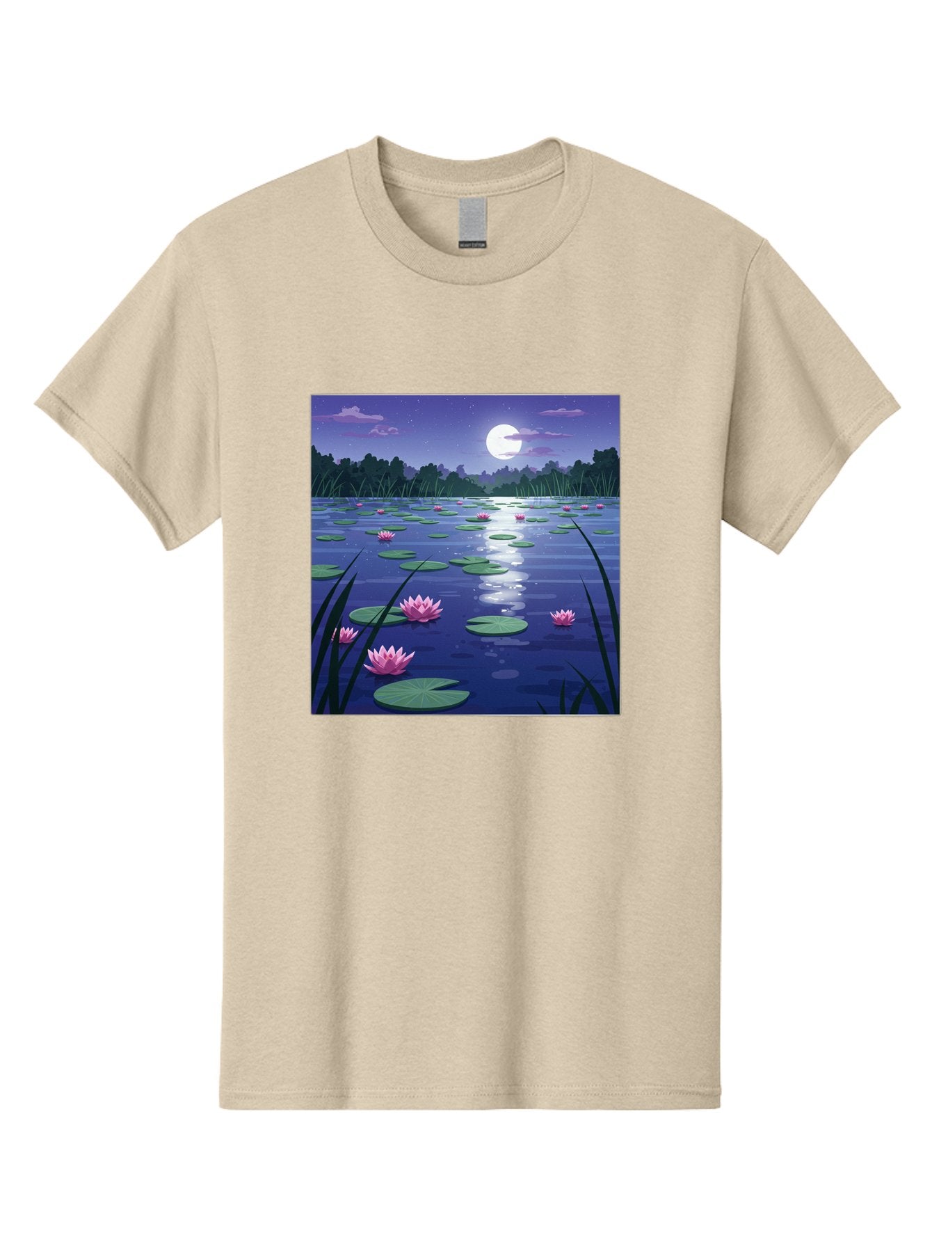 Lotus-Flowers-Under-Moonlight Men'S Graphic Tee, 100% Cotton, Comfortable Casual Summer Wear, Machine Washable, Vintage Camera, Old Camera, Antique Camera, Black Camera, Classic Photography, Photography Equipment, Nostalgic Device, Bak842