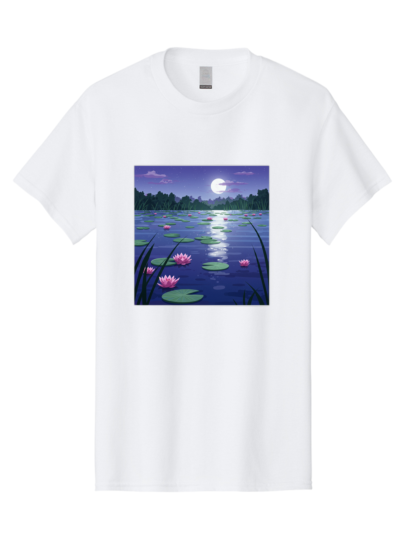 Lotus-Flowers-Under-Moonlight Men'S Graphic Tee, 100% Cotton, Comfortable Casual Summer Wear, Machine Washable, Vintage Camera, Old Camera, Antique Camera, Black Camera, Classic Photography, Photography Equipment, Nostalgic Device, Bak842