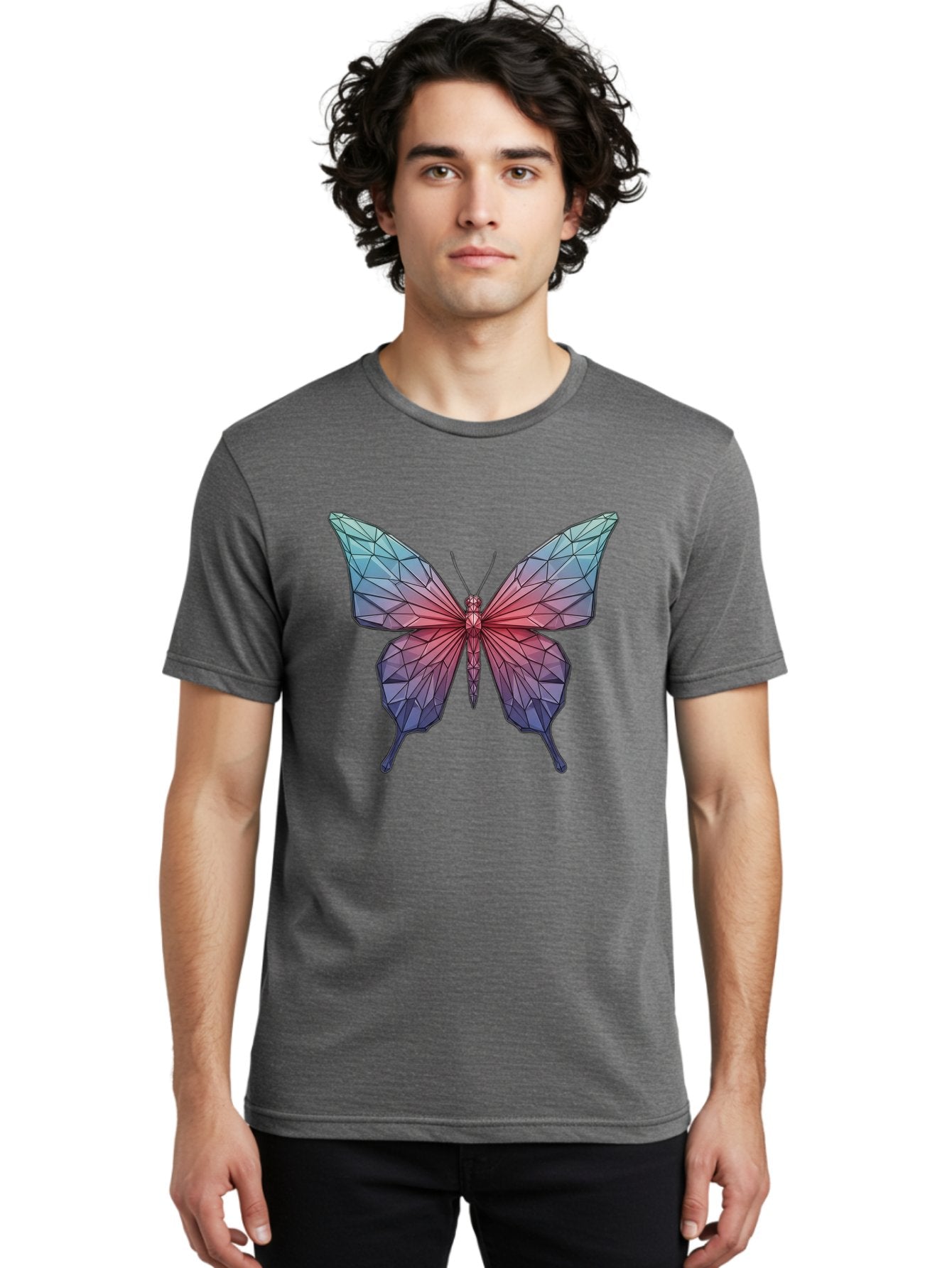 Low-Poly-Butterfly Men'S Graphic Tee, 100% Cotton, Comfortable Casual Summer Wear, Machine Washable, Vintage Camera, Old Camera, Antique Camera, Black Camera, Classic Photography, Photography Equipment, Nostalgic Device, Film Camera, Bak846 26