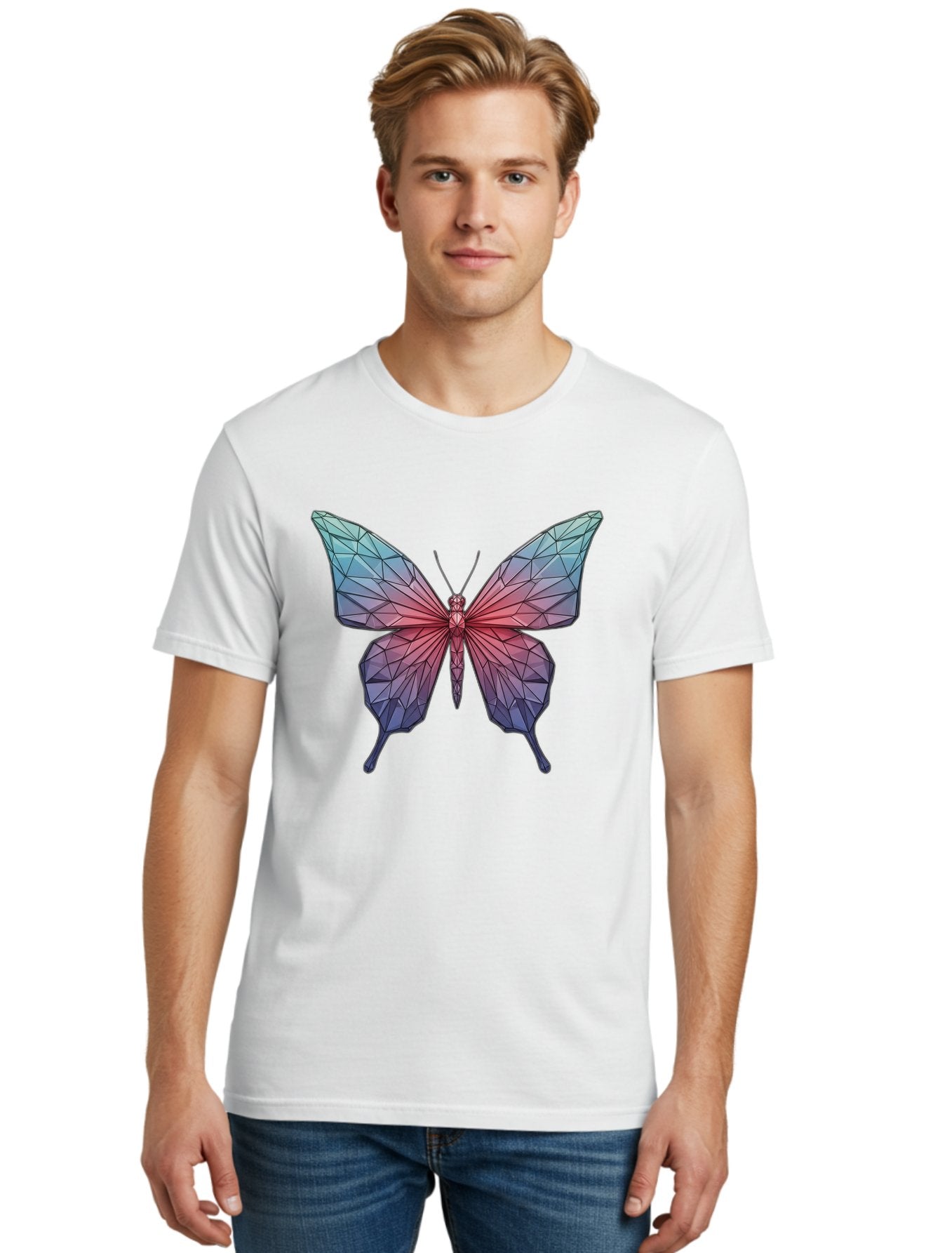 Low-Poly-Butterfly Men'S Graphic Tee, 100% Cotton, Comfortable Casual Summer Wear, Machine Washable, Vintage Camera, Old Camera, Antique Camera, Black Camera, Classic Photography, Photography Equipment, Nostalgic Device, Film Camera, Bak846 27