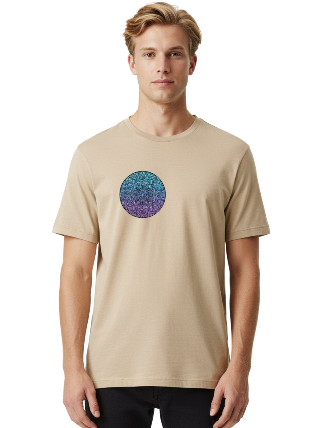 Mandala Men'S Graphic Tee, 100% Cotton, Comfortable Casual Summer Wear, Machine Washable, Vintage Camera, Old Camera, Antique Camera, Black Camera, Classic Photography, Photography Equipment, Nostalgic Device, Film Camera, Camera Art Bak852 24