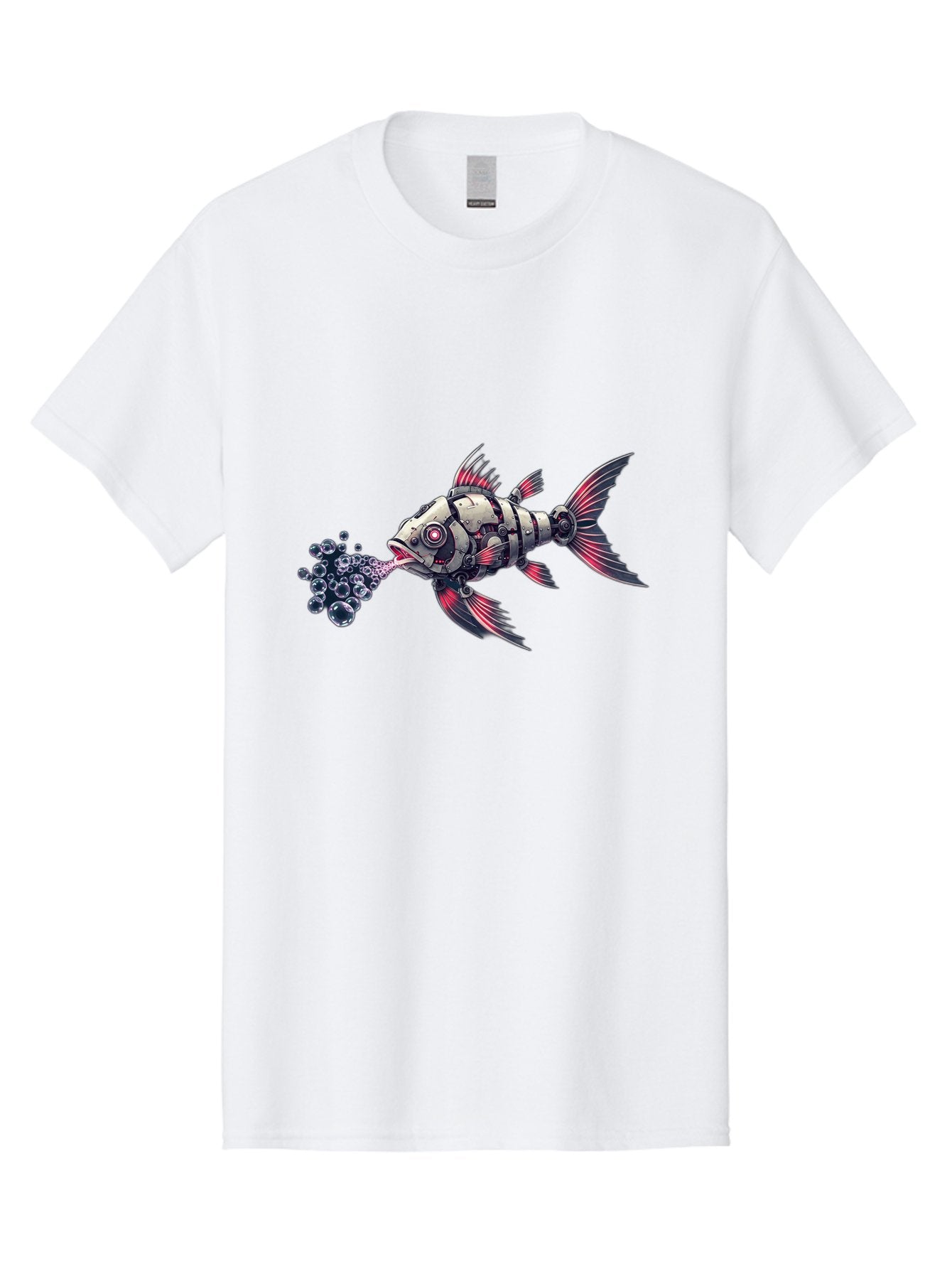 Mechanical-Fish-1 Men'S Graphic Tee, 100% Cotton, Comfortable Casual Summer Wear, Machine Washable, Vintage Camera, Old Camera, Antique Camera, Black Camera, Classic Photography, Photography Equipment, Nostalgic Device, Film Camera, Camera Art Bak856 4