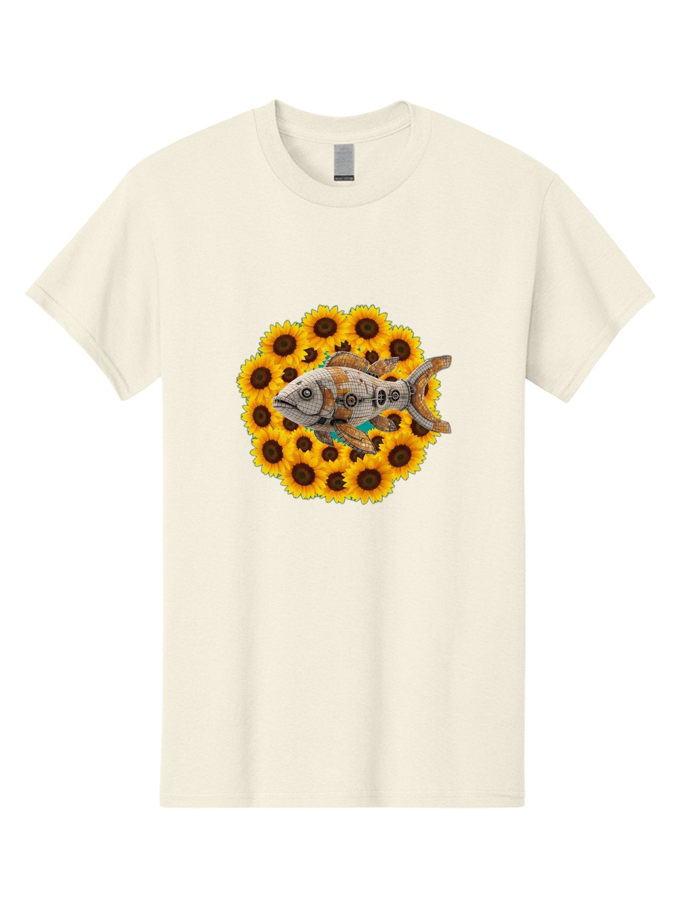 Mechanical-Fish-Sunflowers Men'S Graphic Tee, 100% Cotton, Comfortable Casual Summer Wear, Machine Washable, Vintage Camera, Old Camera, Antique Camera, Black Camera, Classic Photography, Photography Equipment, Nostalgic Device, Film Camera, Bak857 14