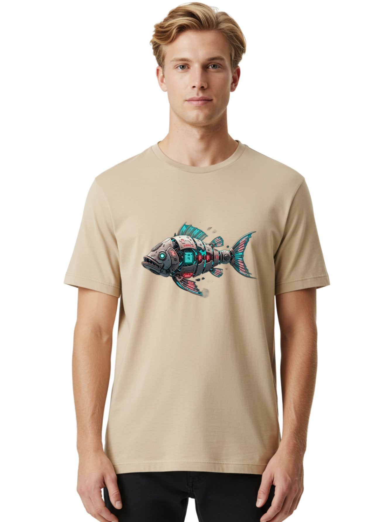 Mechanical-Fish Men'S Graphic Tee, 100% Cotton, Comfortable Casual Summer Wear, Machine Washable, Vintage Camera, Old Camera, Antique Camera, Black Camera, Classic Photography, Photography Equipment, Nostalgic Device, Film Camera, Camera Art Bak858 30