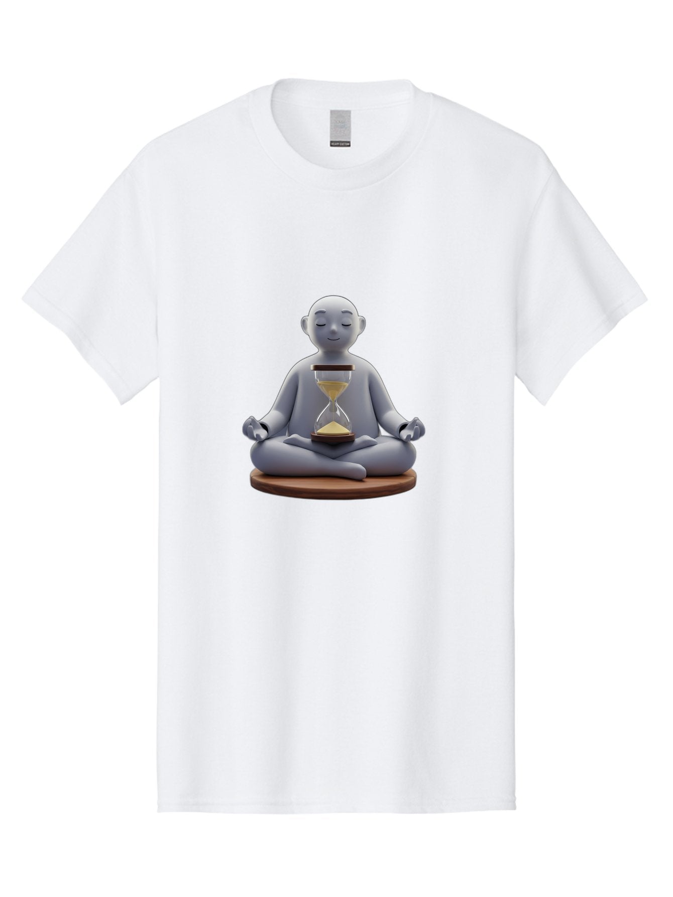 Meditating-Figure-With-Hourglass Men'S Graphic Tee, 100% Cotton, Comfortable Casual Summer Wear, Machine Washable, Vintage Camera, Old Camera, Antique Camera, Black Camera, Classic Photography, Photography Equipment, Nostalgic Device, Bak859