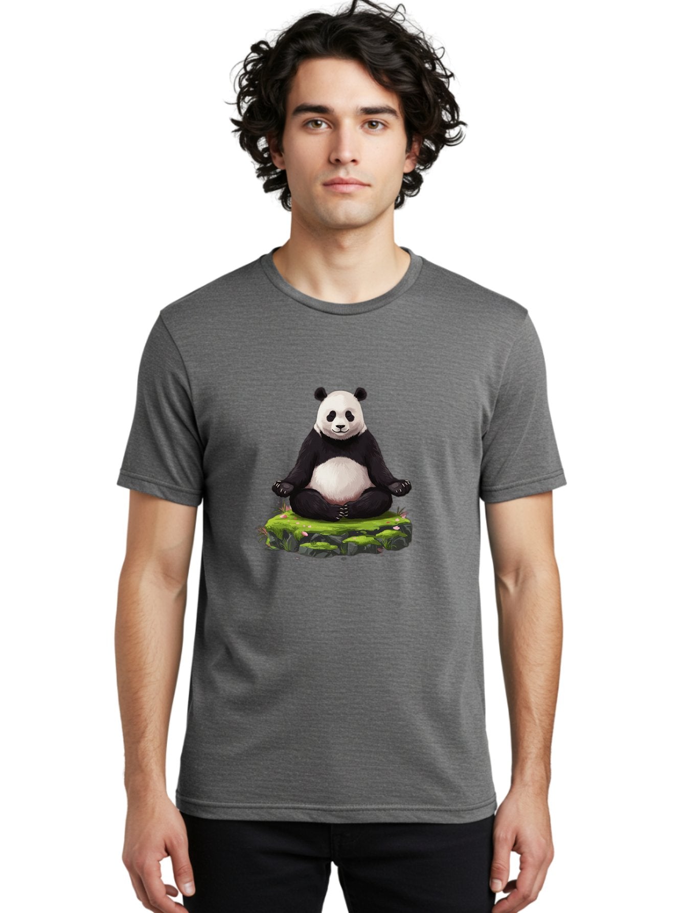 Meditating-Panda-1 Men'S Graphic Tee, 100% Cotton, Comfortable Casual Summer Wear, Machine Washable, Vintage Camera, Old Camera, Antique Camera, Black Camera, Classic Photography, Photography Equipment, Nostalgic Device, Film Camera, Bak860 21
