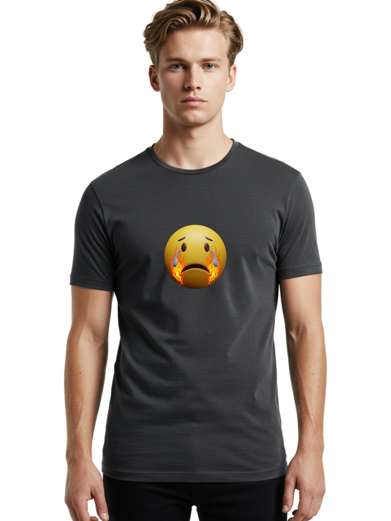 Melting-Face-Emoji-2 Men'S Graphic Tee, 100% Cotton, Comfortable Casual Summer Wear, Machine Washable, Vintage Camera, Old Camera, Antique Camera, Black Camera, Classic Photography, Photography Equipment, Nostalgic Device, Film Camera, Bak865 17
