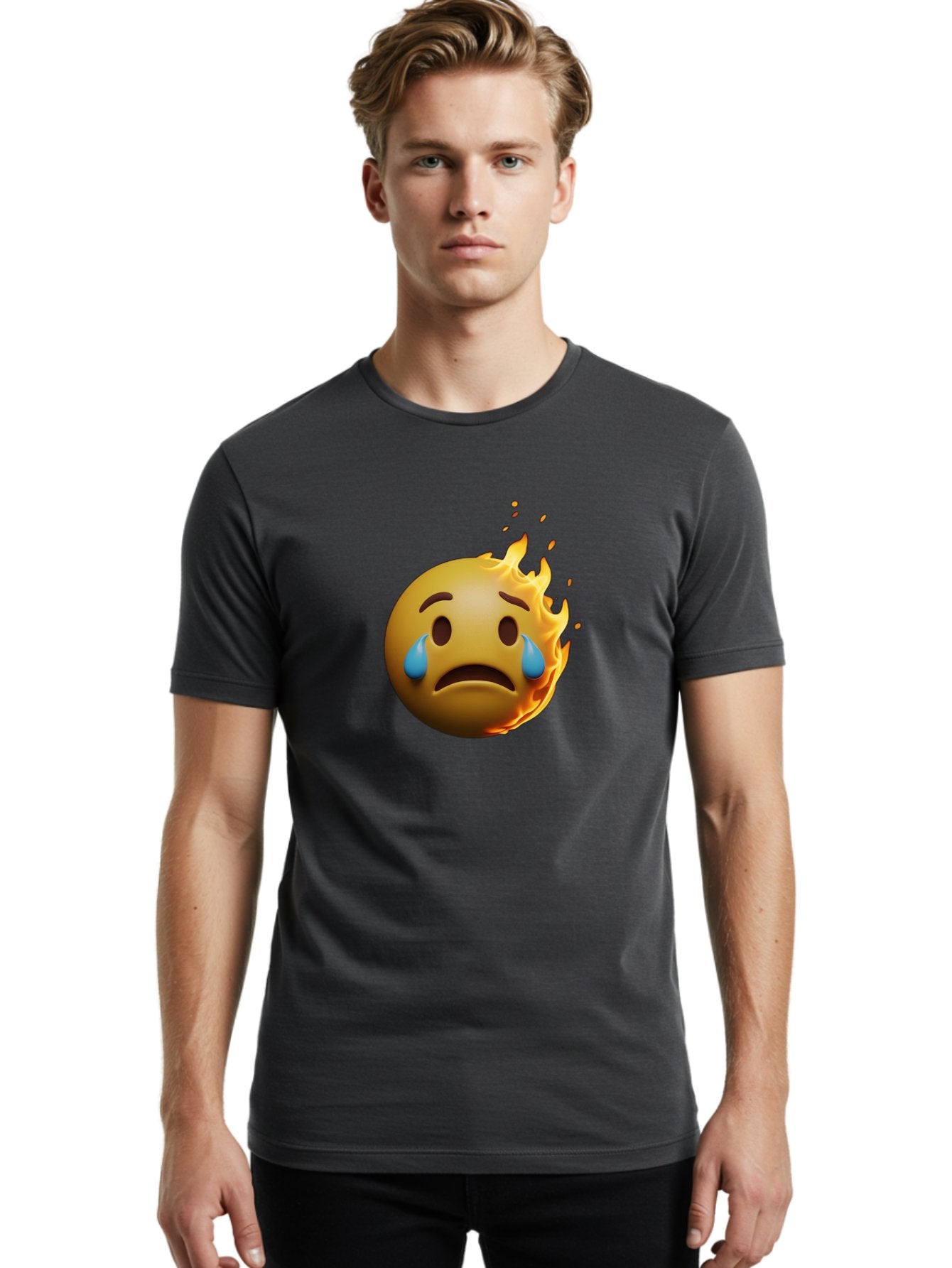 Melting-Face-Emoji-3 Men'S Graphic Tee, 100% Cotton, Comfortable Casual Summer Wear, Machine Washable, Vintage Camera, Old Camera, Antique Camera, Black Camera, Classic Photography, Photography Equipment, Nostalgic Device, Film Camera, Bak866 18