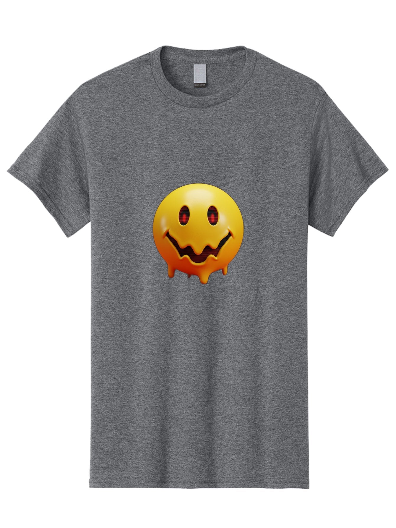 Melting-Smiley-Face Men'S Graphic Tee, 100% Cotton, Comfortable Casual Summer Wear, Machine Washable, Vintage Camera, Old Camera, Antique Camera, Black Camera, Classic Photography, Photography Equipment, Nostalgic Device, Film Camera, Bak874