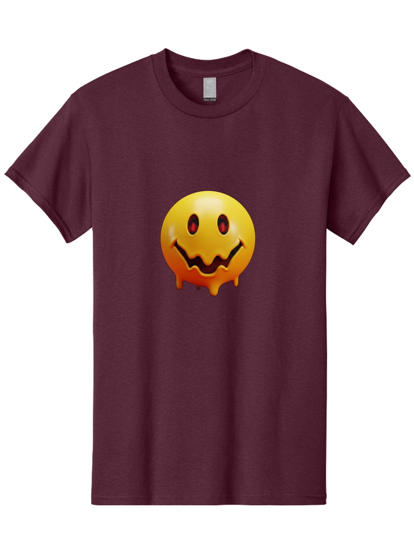 Melting-Smiley-Face Men'S Graphic Tee, 100% Cotton, Comfortable Casual Summer Wear, Machine Washable, Vintage Camera, Old Camera, Antique Camera, Black Camera, Classic Photography, Photography Equipment, Nostalgic Device, Film Camera, Bak874 8