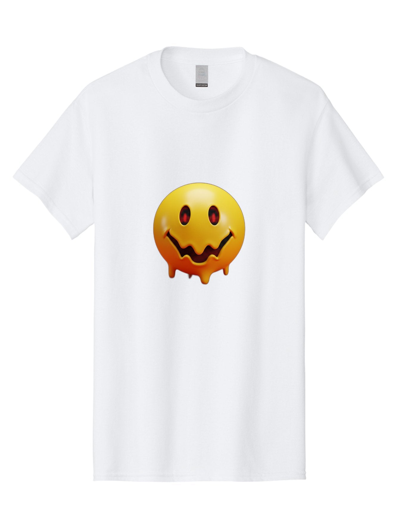 Melting-Smiley-Face Men'S Graphic Tee, 100% Cotton, Comfortable Casual Summer Wear, Machine Washable, Vintage Camera, Old Camera, Antique Camera, Black Camera, Classic Photography, Photography Equipment, Nostalgic Device, Film Camera, Bak874