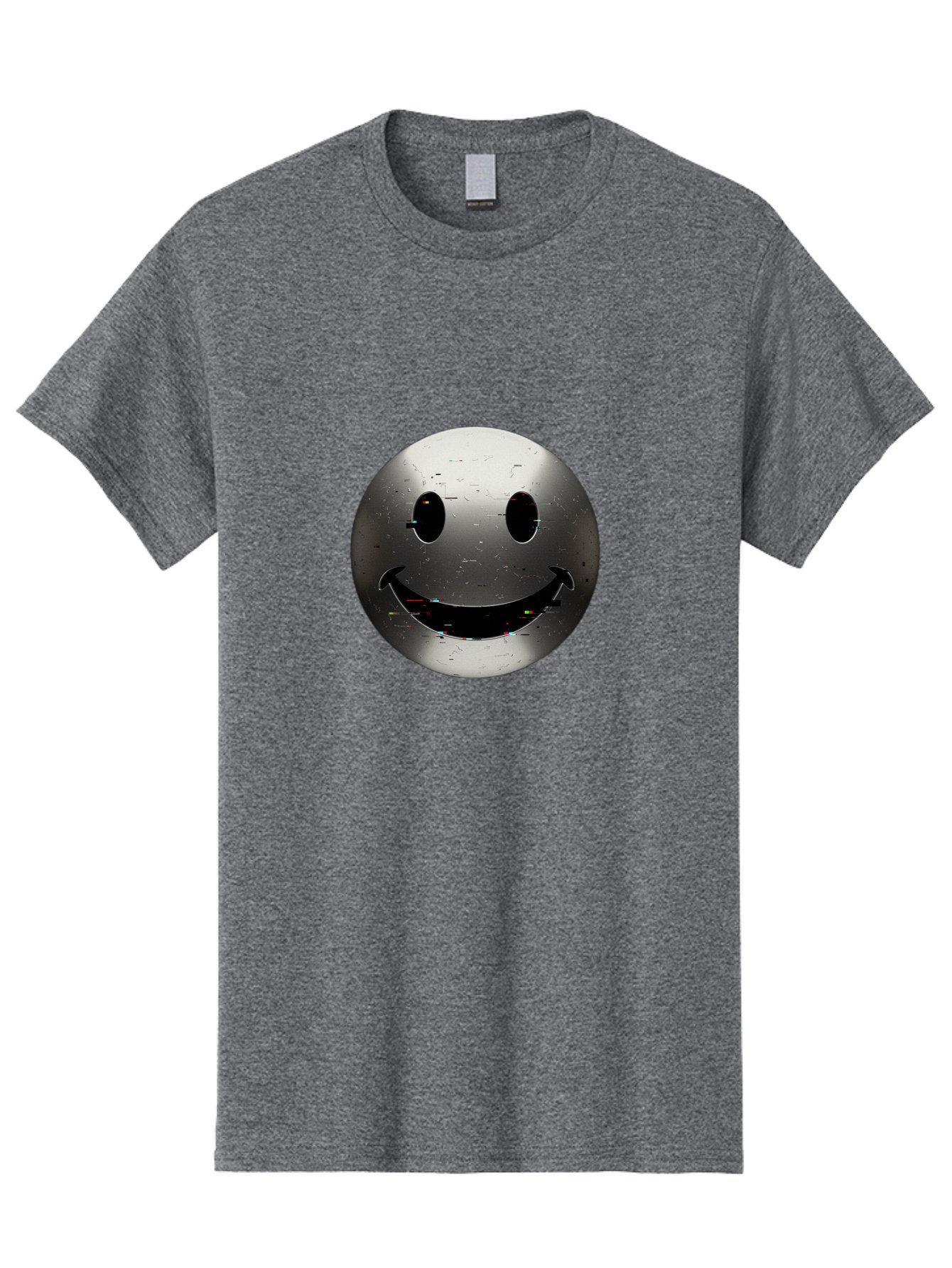 Metal-Smiley-Face Men'S Graphic Tee, 100% Cotton, Comfortable Casual Summer Wear, Machine Washable, Vintage Camera, Old Camera, Antique Camera, Black Camera, Classic Photography, Photography Equipment, Nostalgic Device, Film Camera, Camera Art Bak878