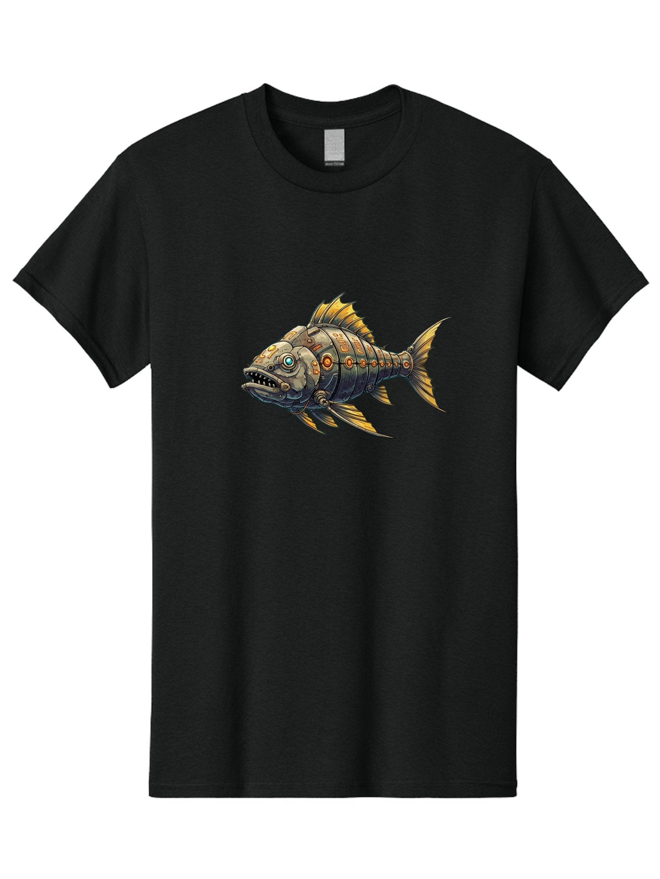 Metallic-Fish-1 Men'S Graphic Tee, 100% Cotton, Comfortable Casual Summer Wear, Machine Washable, Vintage Camera, Old Camera, Antique Camera, Black Camera, Classic Photography, Photography Equipment, Nostalgic Device, Film Camera, Camera Art Bak882