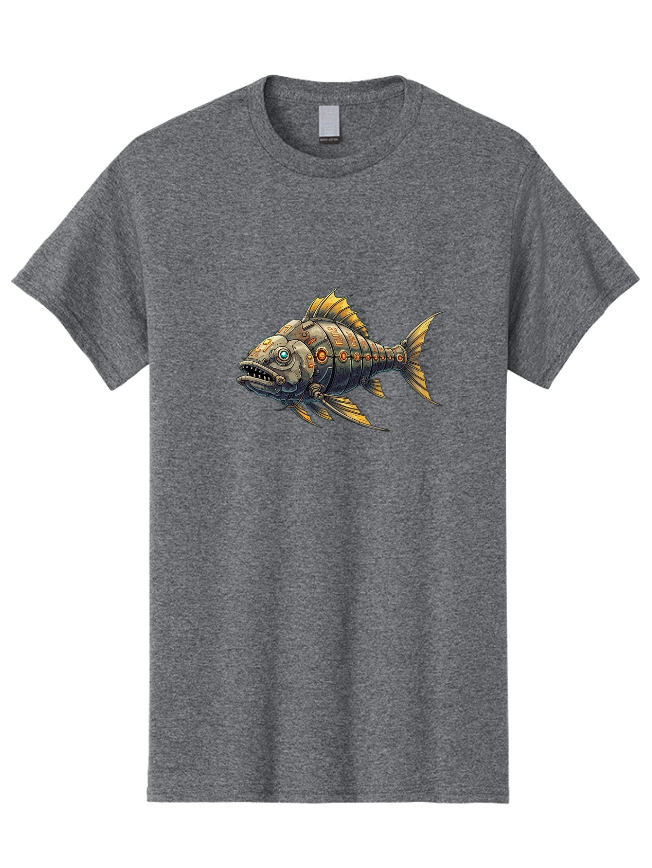 Metallic-Fish-1 Men'S Graphic Tee, 100% Cotton, Comfortable Casual Summer Wear, Machine Washable, Vintage Camera, Old Camera, Antique Camera, Black Camera, Classic Photography, Photography Equipment, Nostalgic Device, Film Camera, Camera Art Bak882 8