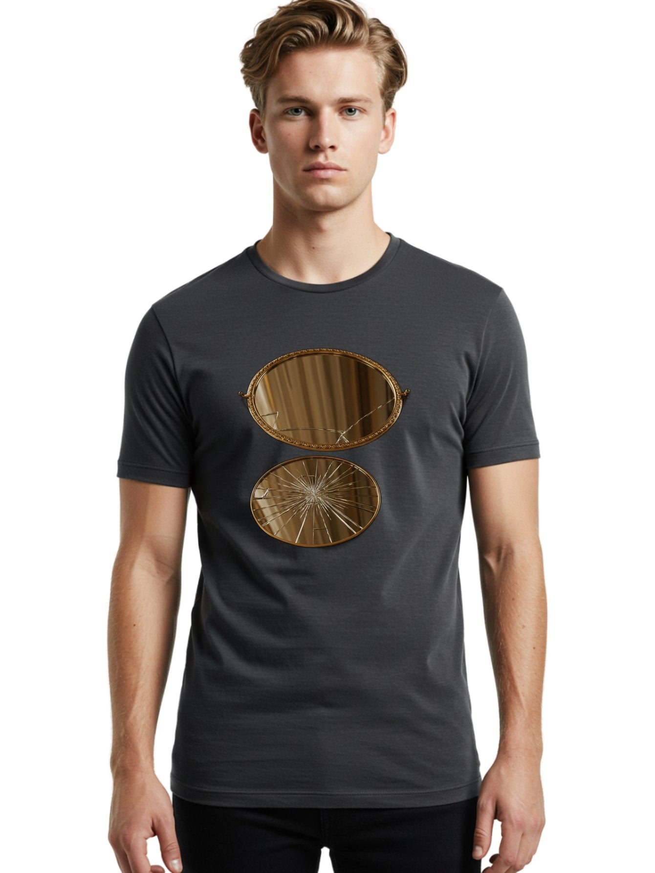 Mirrored-Trays Men'S Graphic Tee, 100% Cotton, Comfortable Casual Summer Wear, Machine Washable, Vintage Camera, Old Camera, Antique Camera, Black Camera, Classic Photography, Photography Equipment, Nostalgic Device, Film Camera, Camera Art Bak888 30