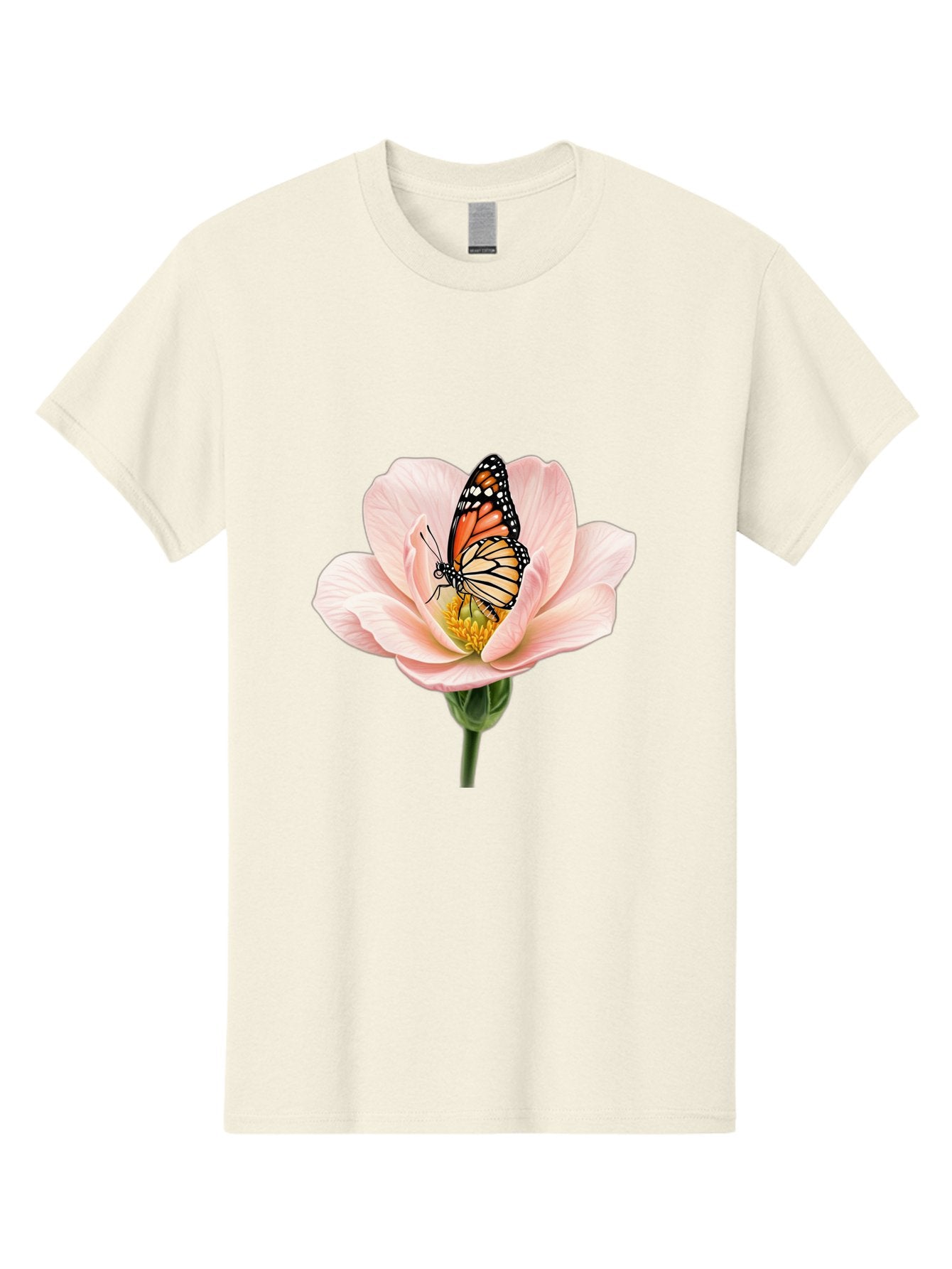 Monarch-On-Pink-Flower Men'S Graphic Tee, 100% Cotton, Comfortable Casual Summer Wear, Machine Washable, Vintage Camera, Old Camera, Antique Camera, Black Camera, Classic Photography, Photography Equipment, Nostalgic Device, Film Camera, Bak890 8