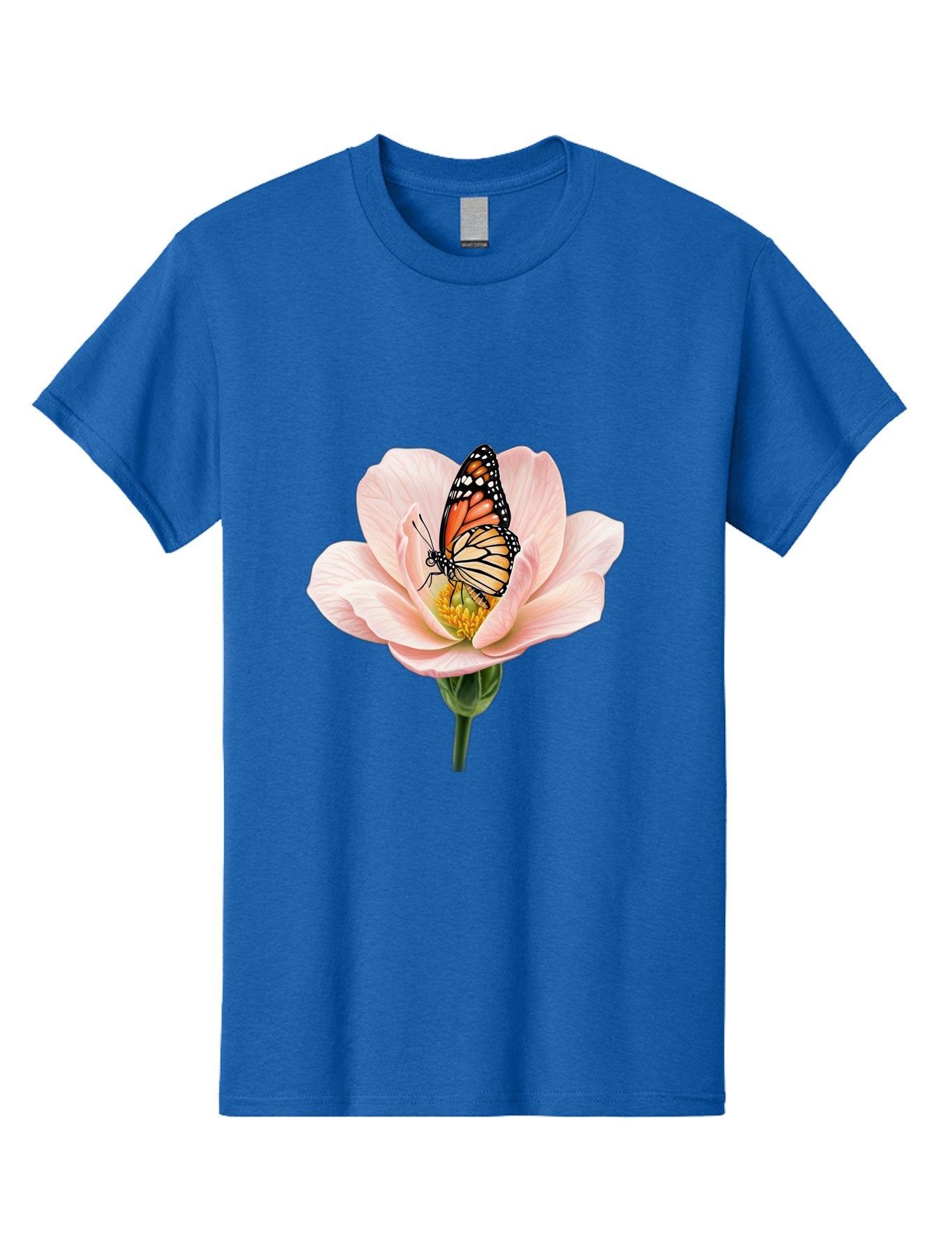Monarch-On-Pink-Flower Men'S Graphic Tee, 100% Cotton, Comfortable Casual Summer Wear, Machine Washable, Vintage Camera, Old Camera, Antique Camera, Black Camera, Classic Photography, Photography Equipment, Nostalgic Device, Film Camera, Bak890 7