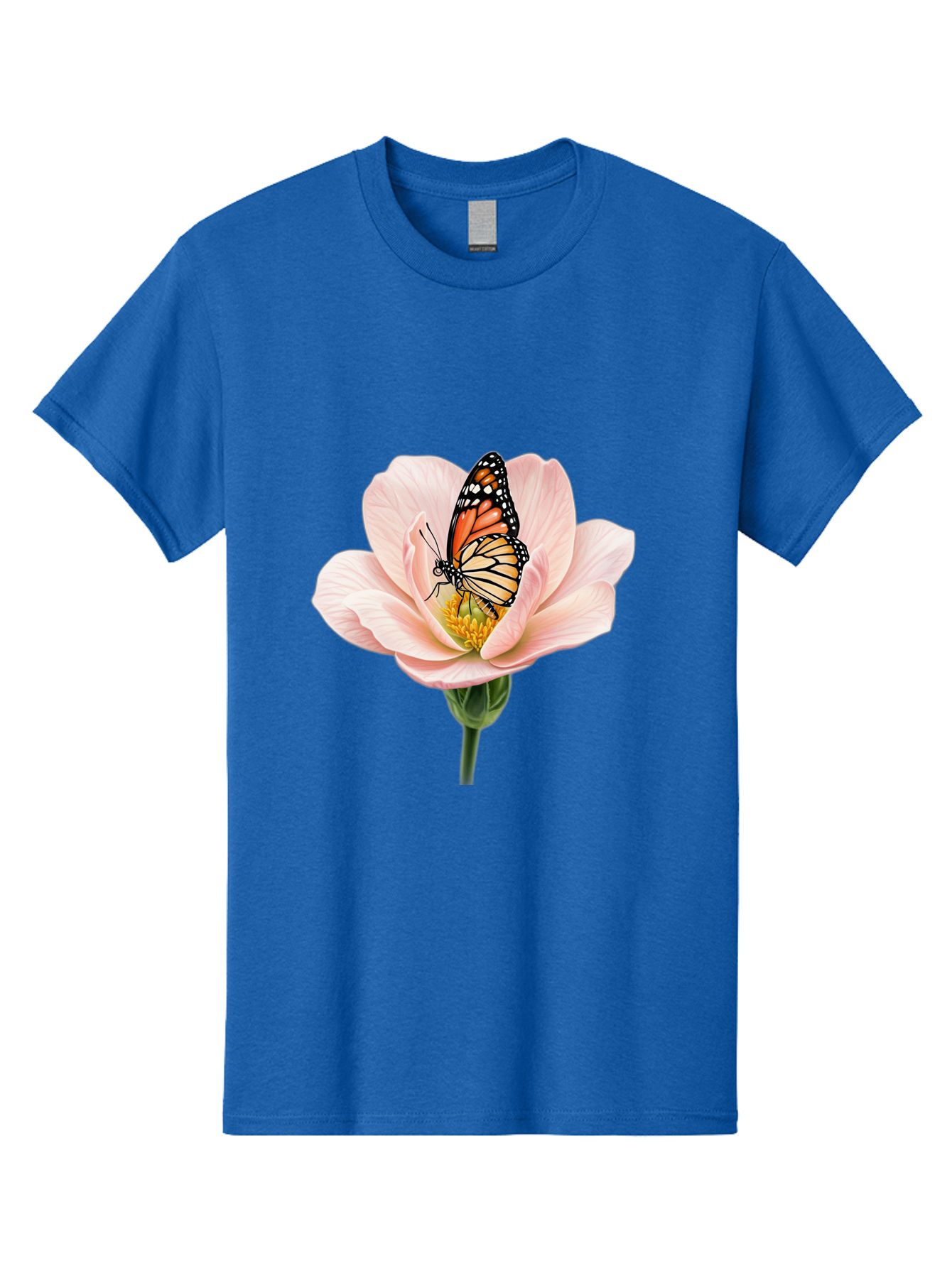 Monarch-On-Pink-Flower Men'S Graphic Tee, 100% Cotton, Comfortable Casual Summer Wear, Machine Washable, Vintage Camera, Old Camera, Antique Camera, Black Camera, Classic Photography, Photography Equipment, Nostalgic Device, Film Camera, Bak890 13