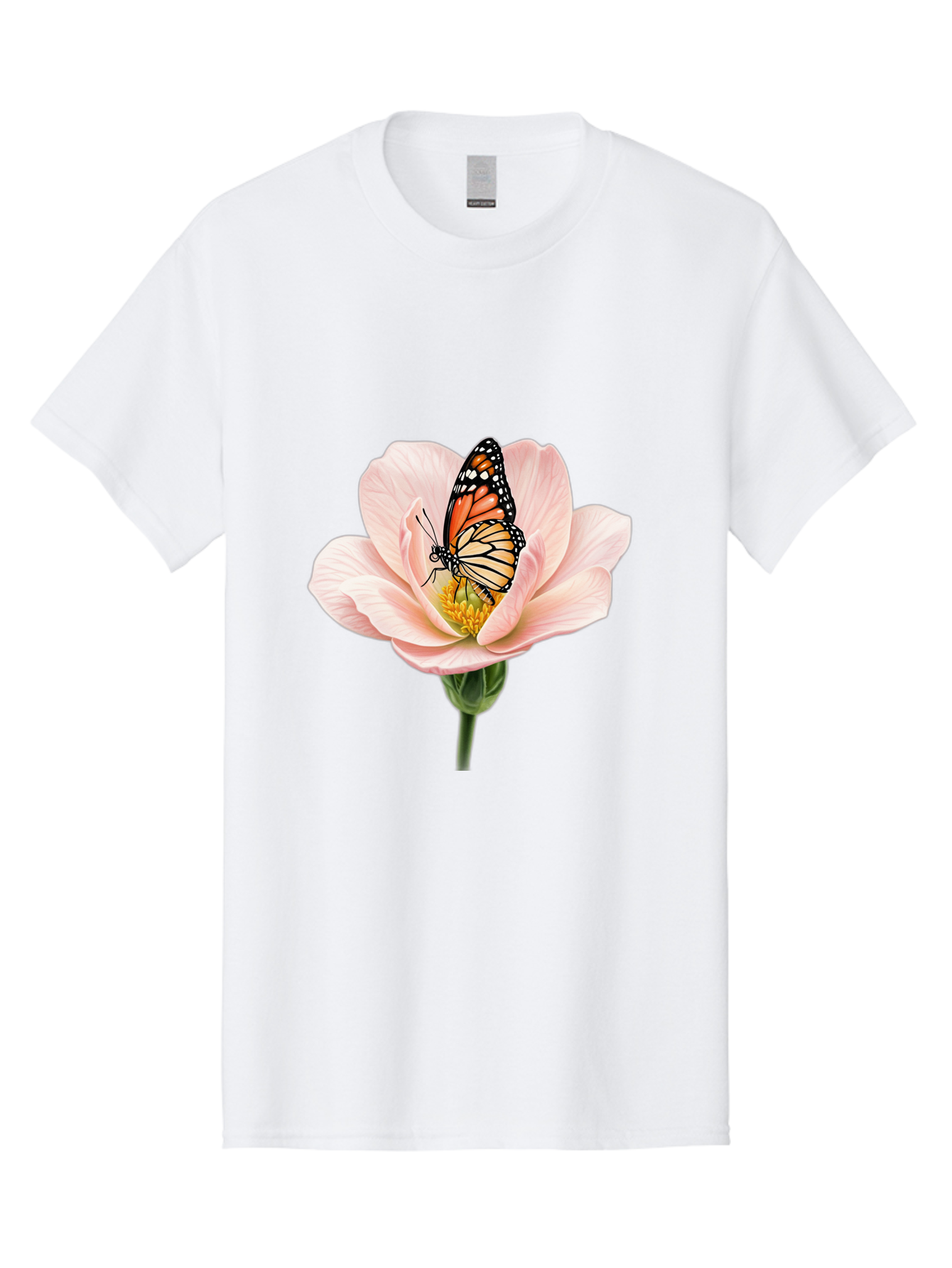 Monarch-On-Pink-Flower Men'S Graphic Tee, 100% Cotton, Comfortable Casual Summer Wear, Machine Washable, Vintage Camera, Old Camera, Antique Camera, Black Camera, Classic Photography, Photography Equipment, Nostalgic Device, Film Camera, Bak890 5