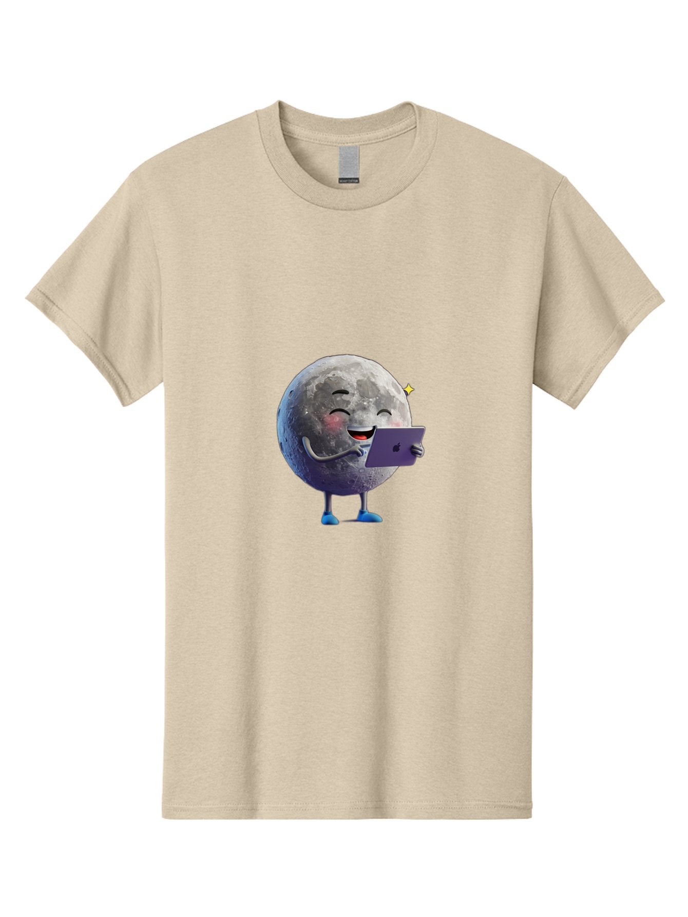 Moon-With-Ipad Men'S Graphic Tee, 100% Cotton, Comfortable Casual Summer Wear, Machine Washable, Vintage Camera, Old Camera, Antique Camera, Black Camera, Classic Photography, Photography Equipment, Nostalgic Device, Film Camera, Camera Art Bak898 11