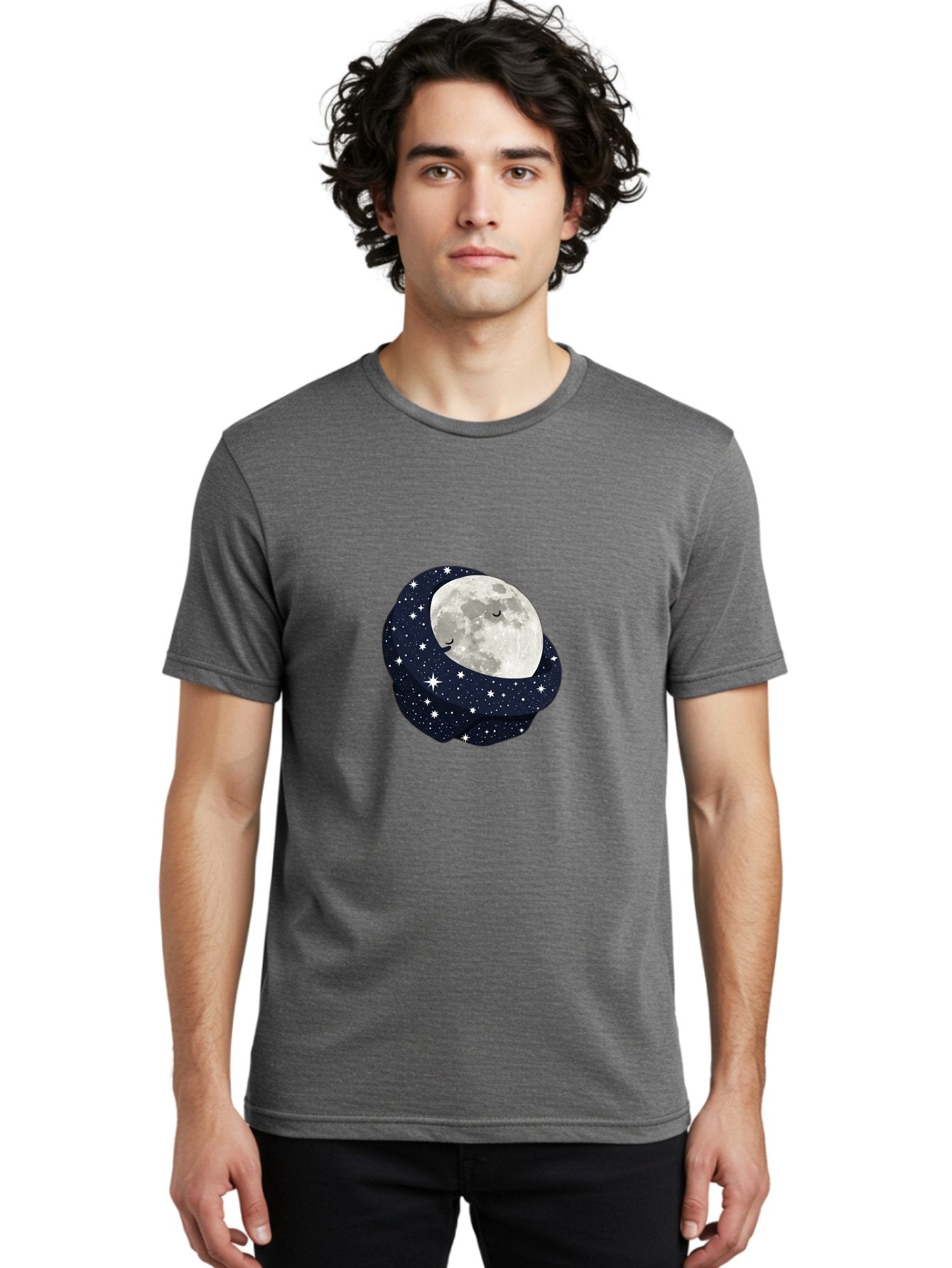Moon-With-Stars Men'S Graphic Tee, 100% Cotton, Comfortable Casual Summer Wear, Machine Washable, Vintage Camera, Old Camera, Antique Camera, Black Camera, Classic Photography, Photography Equipment, Nostalgic Device, Film Camera, Camera Art Bak900 25