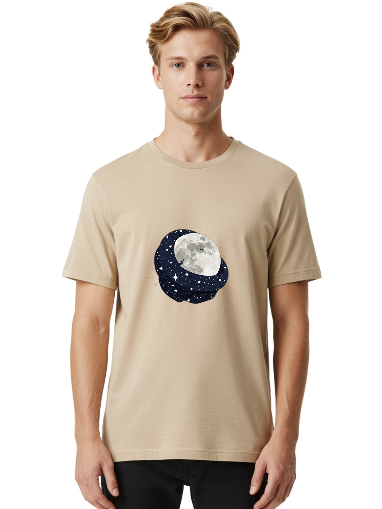 Moon-With-Stars Men'S Graphic Tee, 100% Cotton, Comfortable Casual Summer Wear, Machine Washable, Vintage Camera, Old Camera, Antique Camera, Black Camera, Classic Photography, Photography Equipment, Nostalgic Device, Film Camera, Camera Art Bak900 21