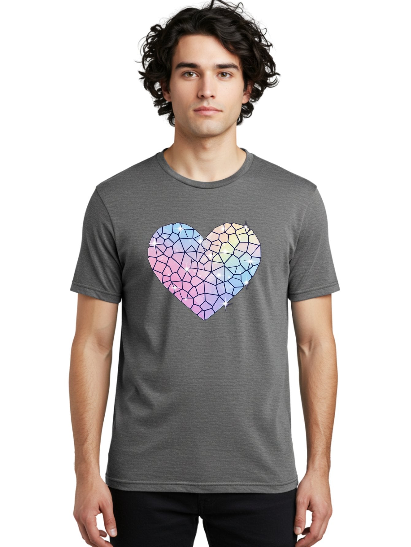 Mosaic-Heart-1 Men'S Graphic Tee, 100% Cotton, Comfortable Casual Summer Wear, Machine Washable, Vintage Camera, Old Camera, Antique Camera, Black Camera, Classic Photography, Photography Equipment, Nostalgic Device, Film Camera, Camera Art Bak904 27