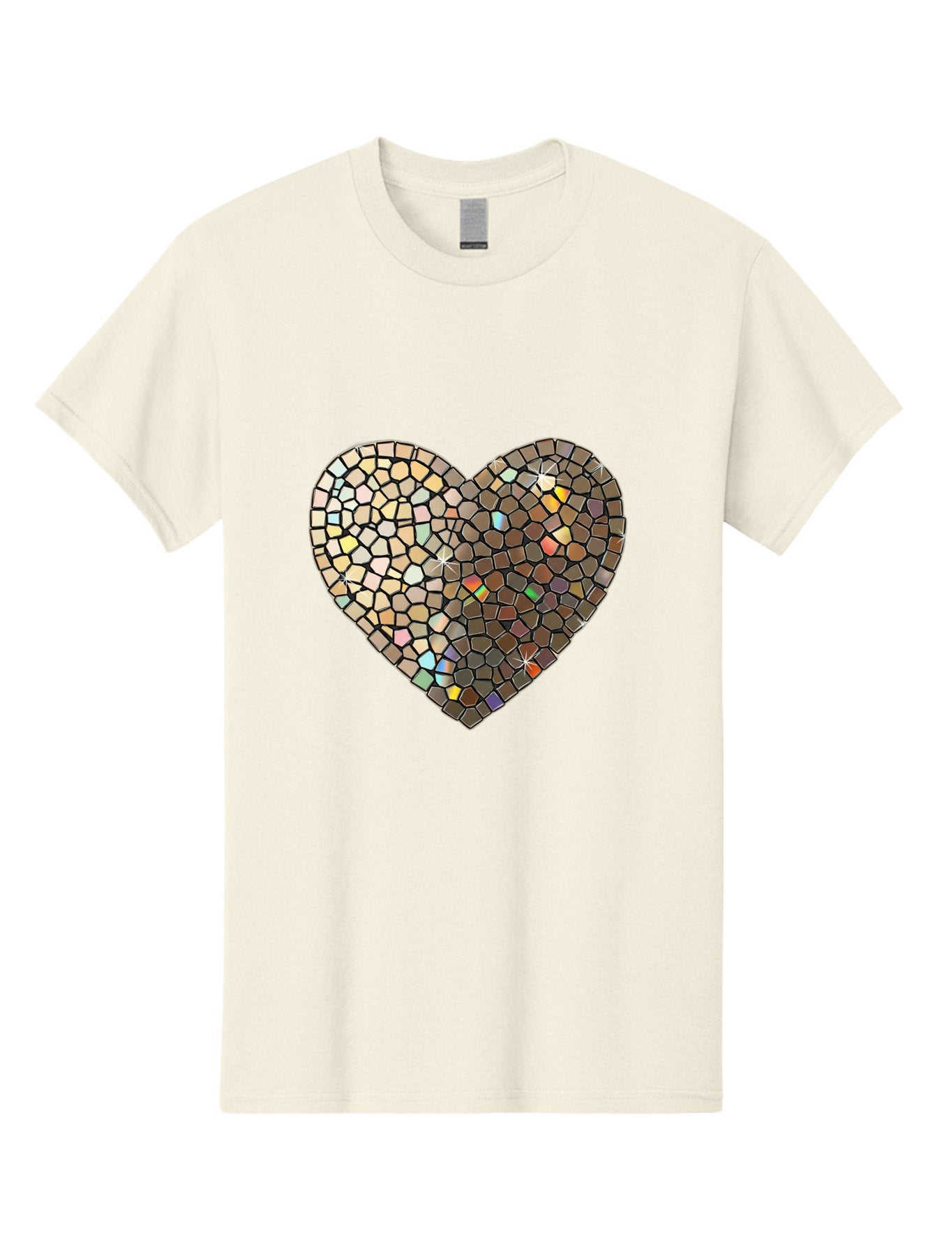 Mosaic-Heart-2 Men'S Graphic Tee, 100% Cotton, Comfortable Casual Summer Wear, Machine Washable, Vintage Camera, Old Camera, Antique Camera, Black Camera, Classic Photography, Photography Equipment, Nostalgic Device, Film Camera, Camera Art Bak905 11