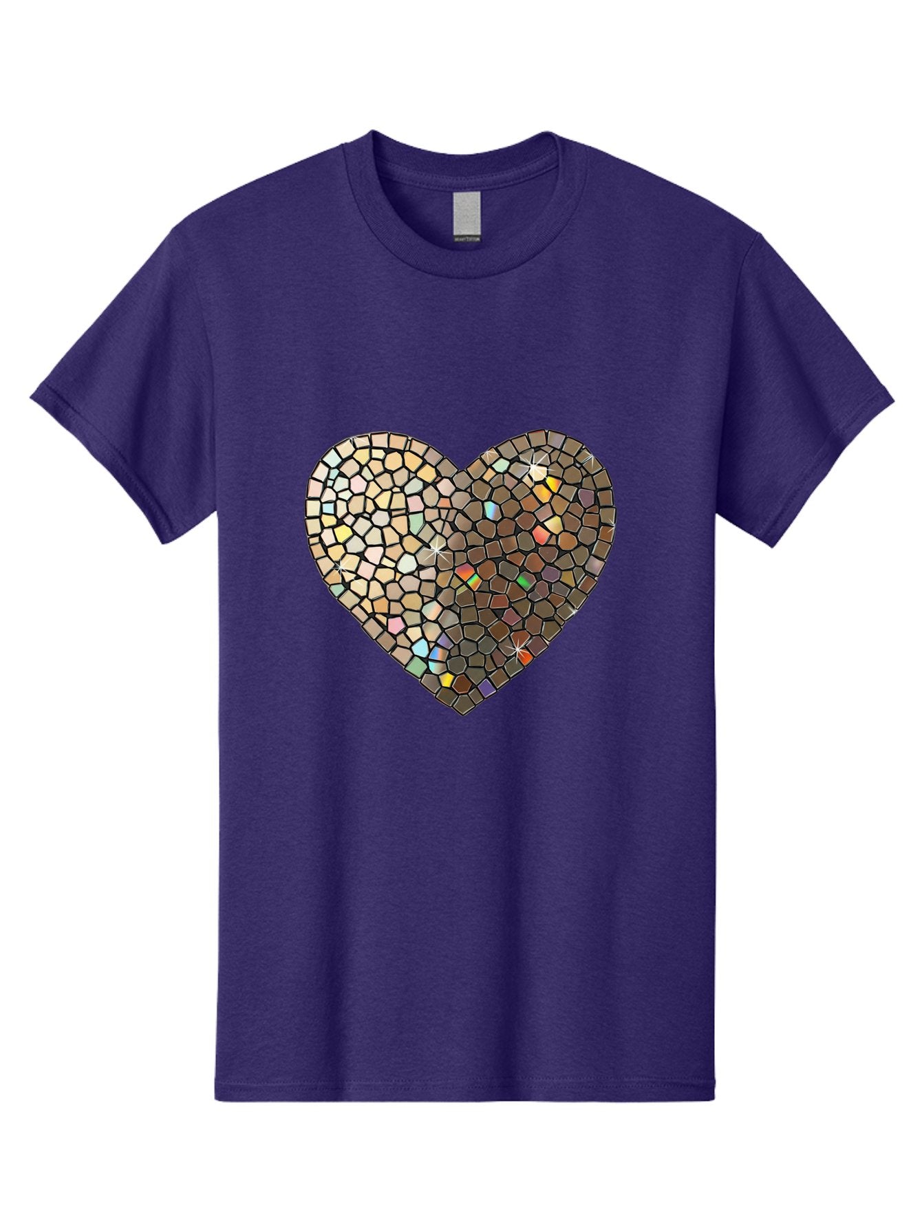 Mosaic-Heart-2 Men'S Graphic Tee, 100% Cotton, Comfortable Casual Summer Wear, Machine Washable, Vintage Camera, Old Camera, Antique Camera, Black Camera, Classic Photography, Photography Equipment, Nostalgic Device, Film Camera, Camera Art Bak905 6
