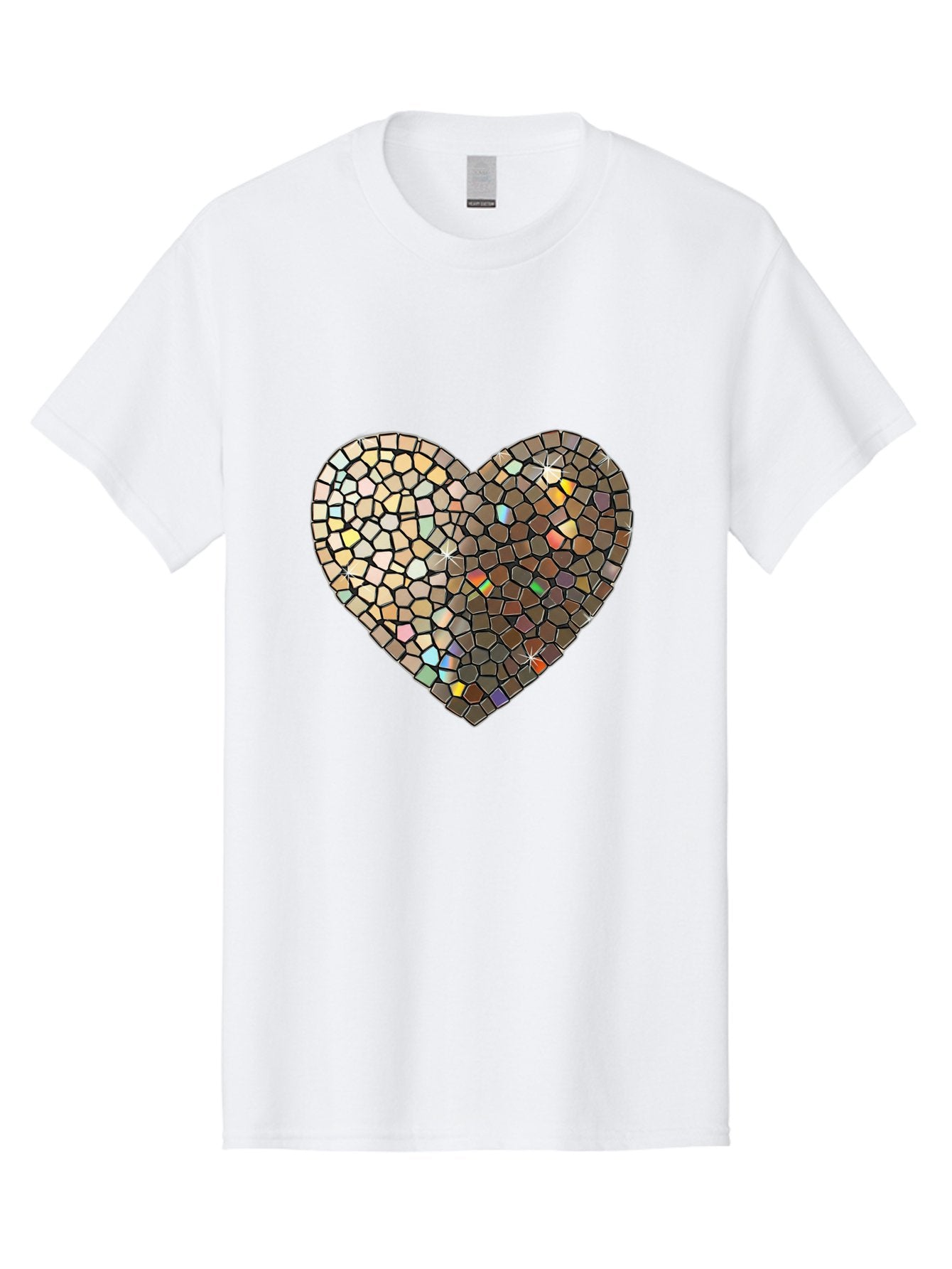 Mosaic-Heart-2 Men'S Graphic Tee, 100% Cotton, Comfortable Casual Summer Wear, Machine Washable, Vintage Camera, Old Camera, Antique Camera, Black Camera, Classic Photography, Photography Equipment, Nostalgic Device, Film Camera, Camera Art Bak905 13