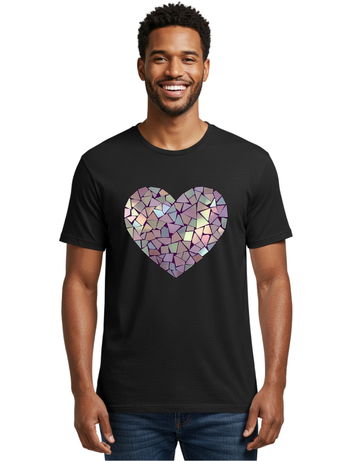 Mosaic-Heart Men'S Graphic Tee, 100% Cotton, Comfortable Casual Summer Wear, Machine Washable, Vintage Camera, Old Camera, Antique Camera, Black Camera, Classic Photography, Photography Equipment, Nostalgic Device, Film Camera, Camera Art Bak906 27