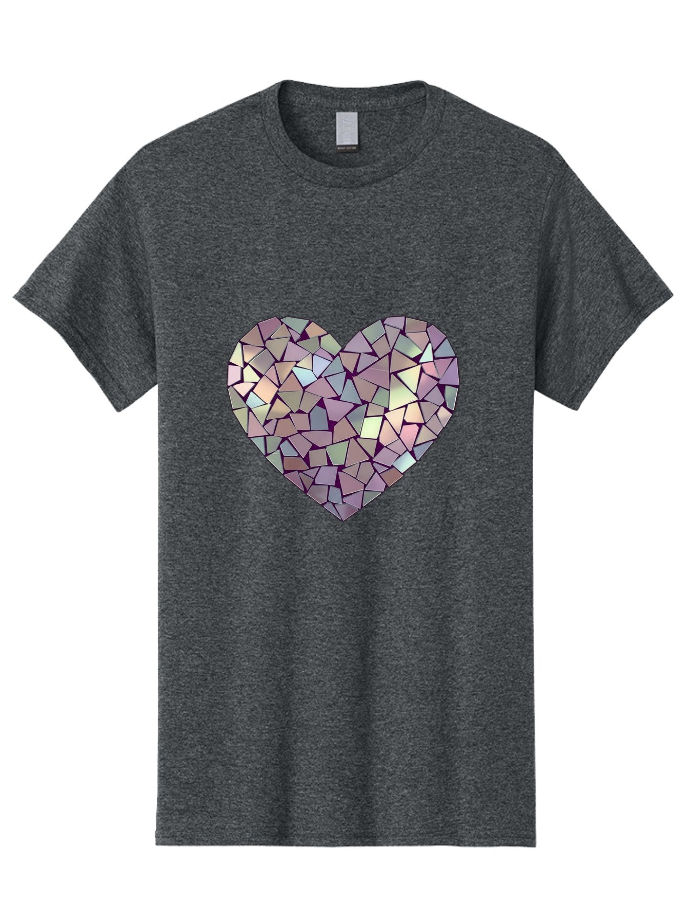 Mosaic-Heart Men'S Graphic Tee, 100% Cotton, Comfortable Casual Summer Wear, Machine Washable, Vintage Camera, Old Camera, Antique Camera, Black Camera, Classic Photography, Photography Equipment, Nostalgic Device, Film Camera, Camera Art Bak906
