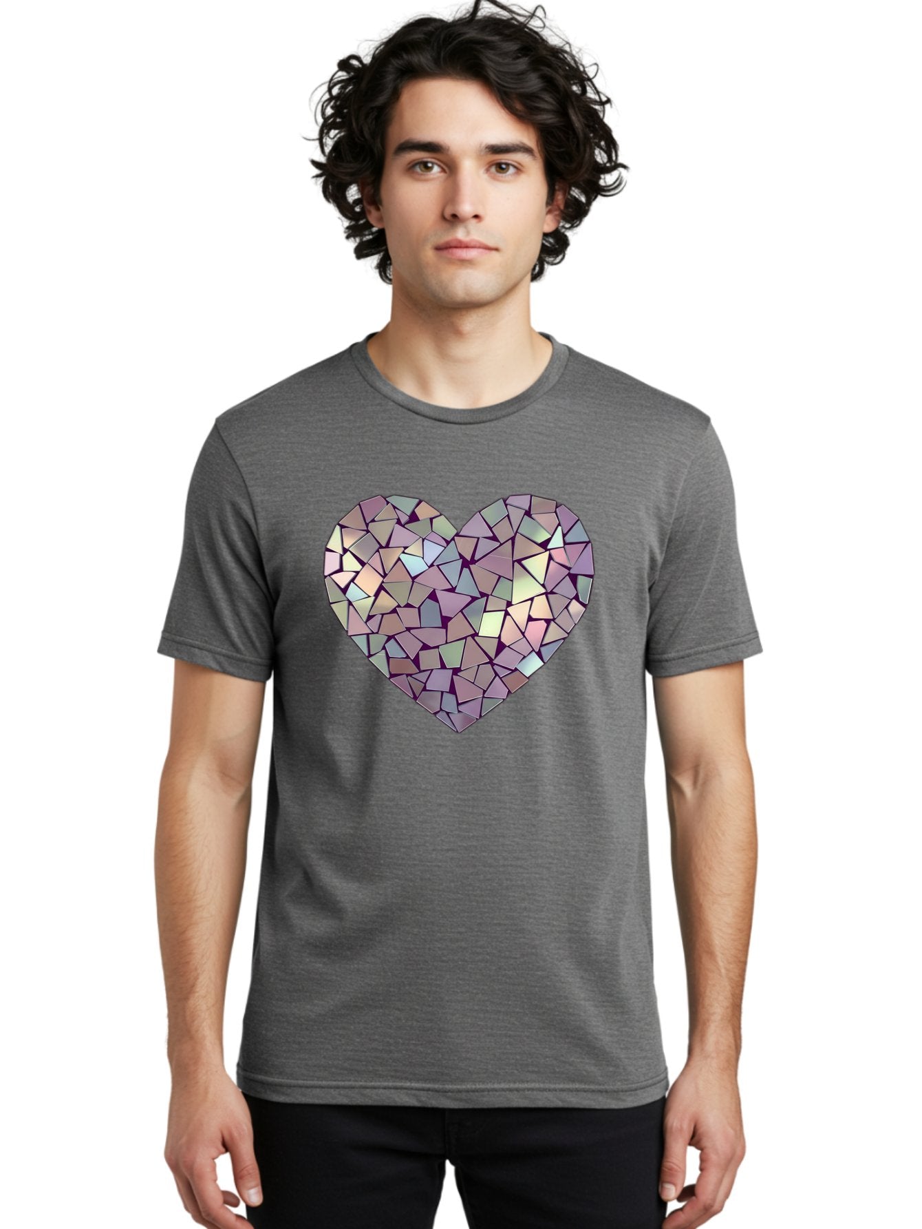 Mosaic-Heart Men'S Graphic Tee, 100% Cotton, Comfortable Casual Summer Wear, Machine Washable, Vintage Camera, Old Camera, Antique Camera, Black Camera, Classic Photography, Photography Equipment, Nostalgic Device, Film Camera, Camera Art Bak906 26