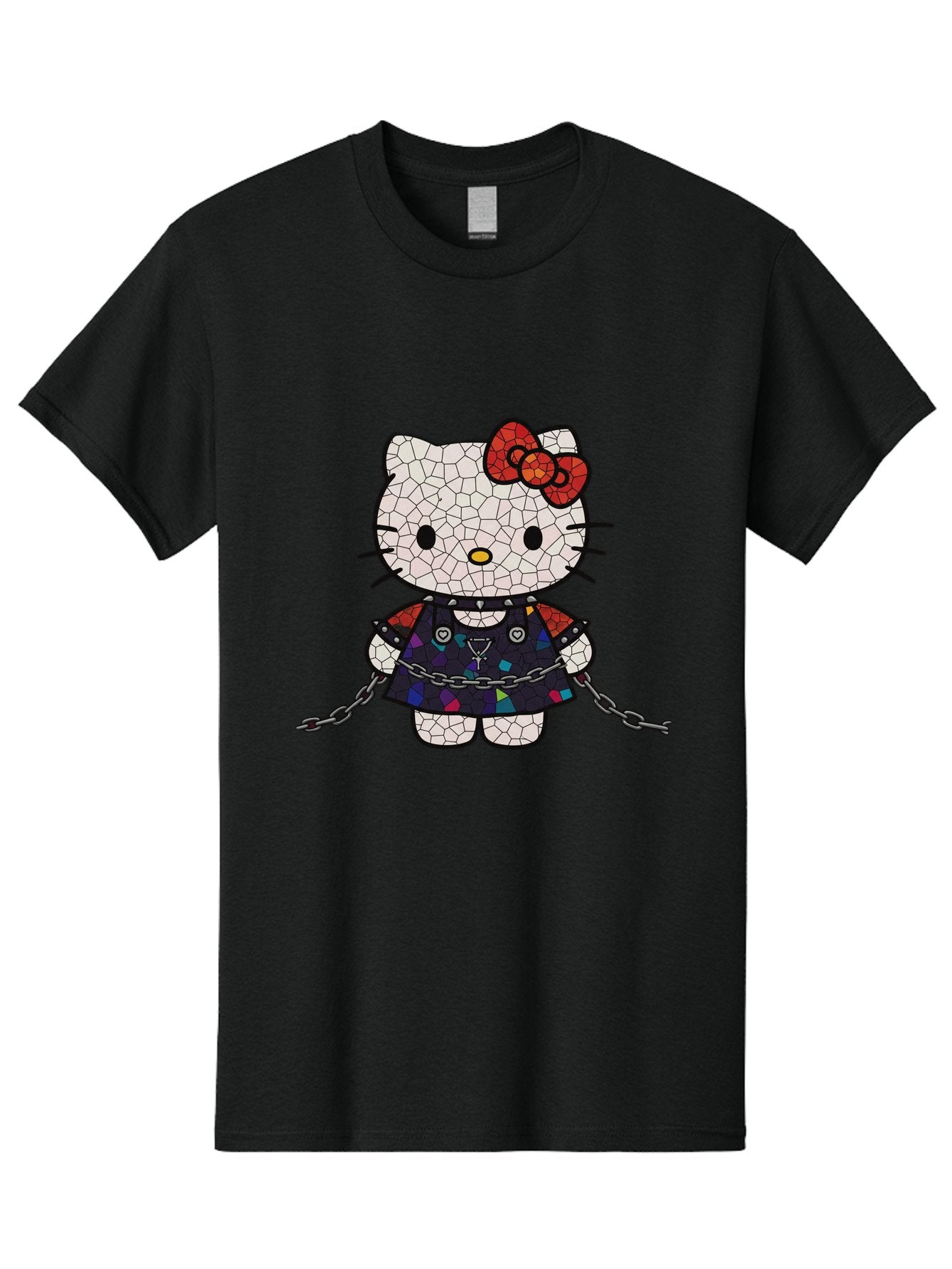 Mosaic-Hello-Kitty Men'S Graphic Tee, 100% Cotton, Comfortable Casual Summer Wear, Machine Washable, Vintage Camera, Old Camera, Antique Camera, Black Camera, Classic Photography, Photography Equipment, Nostalgic Device, Film Camera, Bak907 11