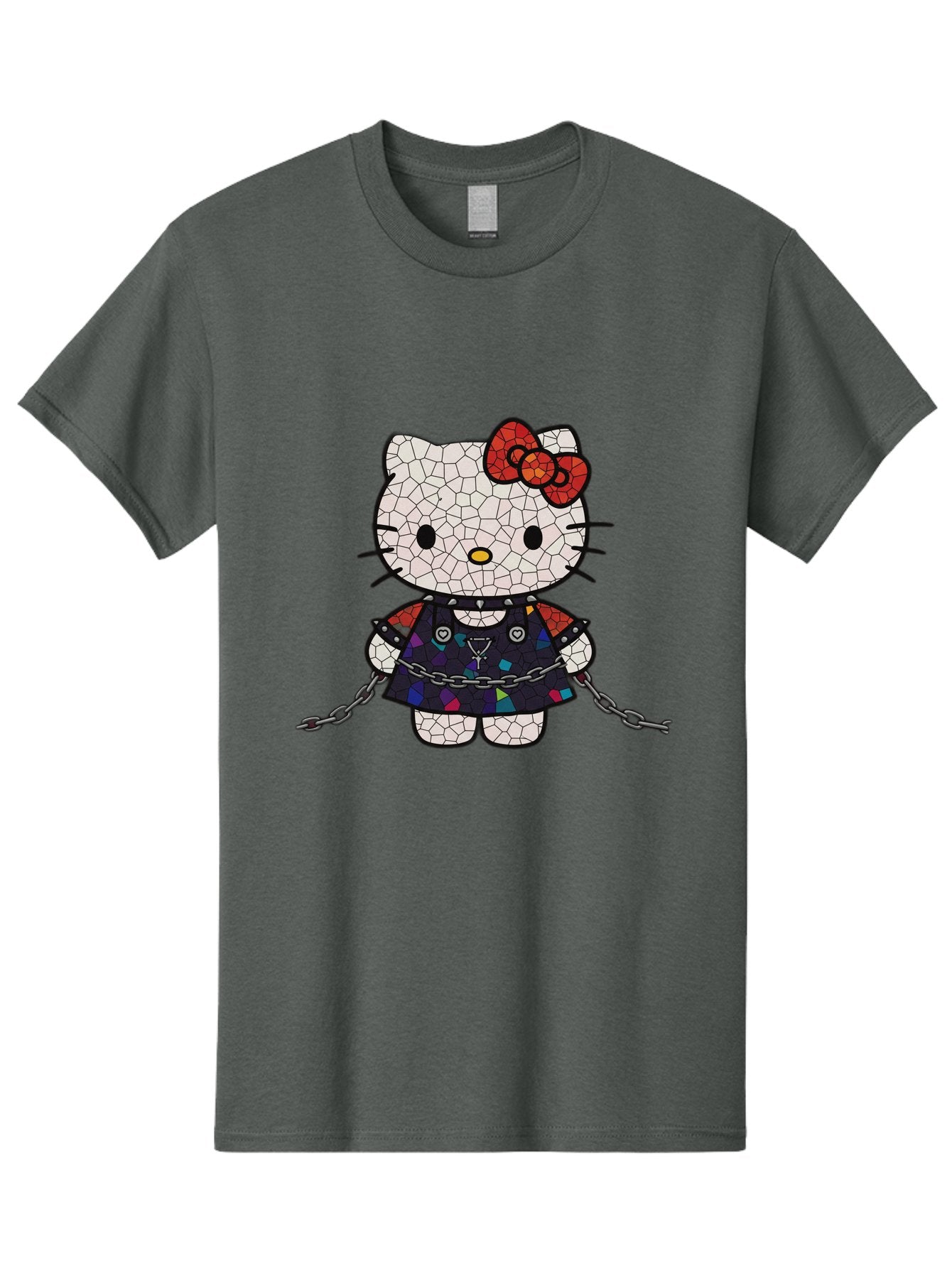 Mosaic-Hello-Kitty Men'S Graphic Tee, 100% Cotton, Comfortable Casual Summer Wear, Machine Washable, Vintage Camera, Old Camera, Antique Camera, Black Camera, Classic Photography, Photography Equipment, Nostalgic Device, Film Camera, Bak907 14